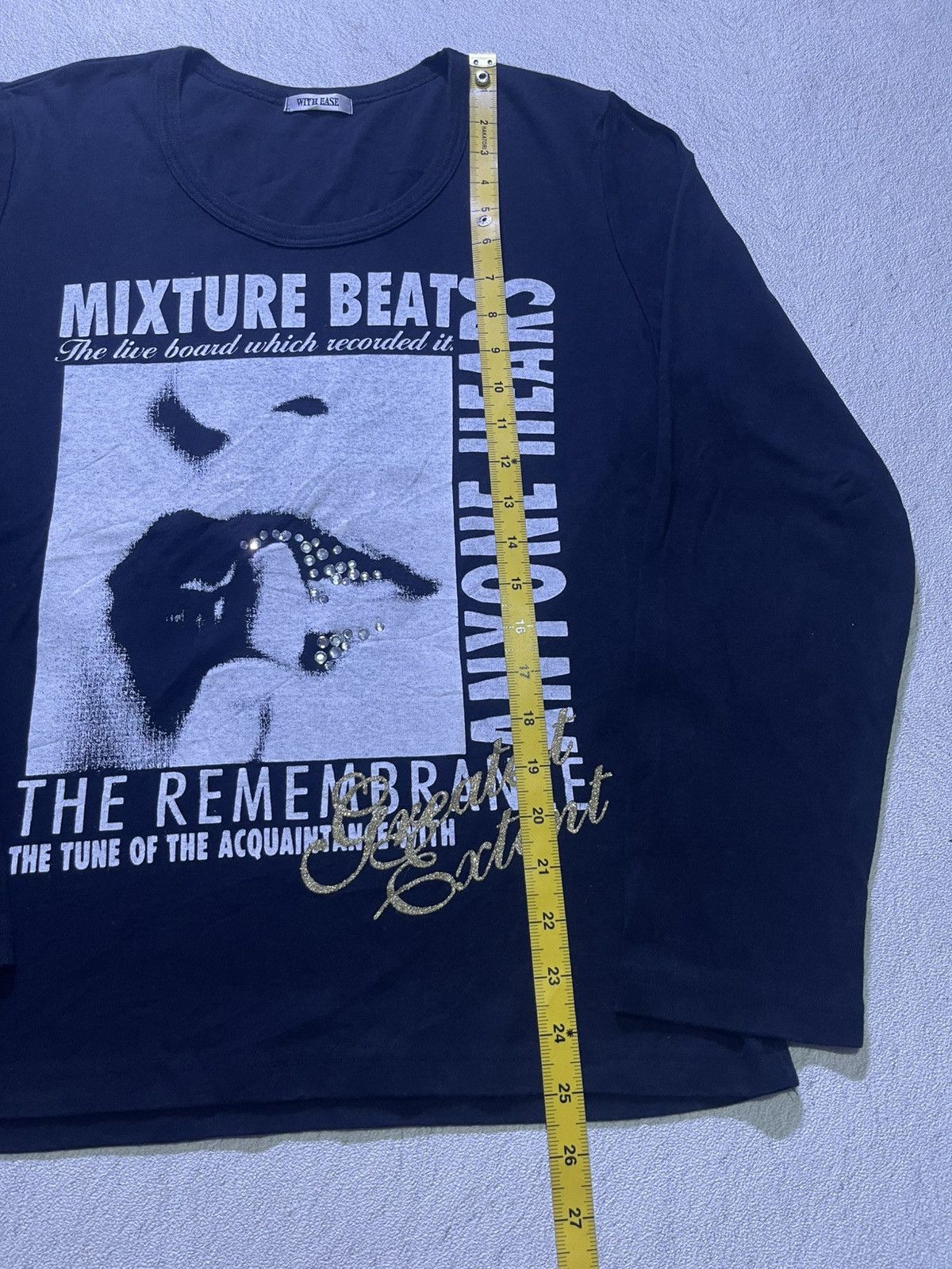 Japanese Brand Y2K WITH EASE long sleeve tshirt Size US M / EU 48-50 / 2 - 8 Thumbnail