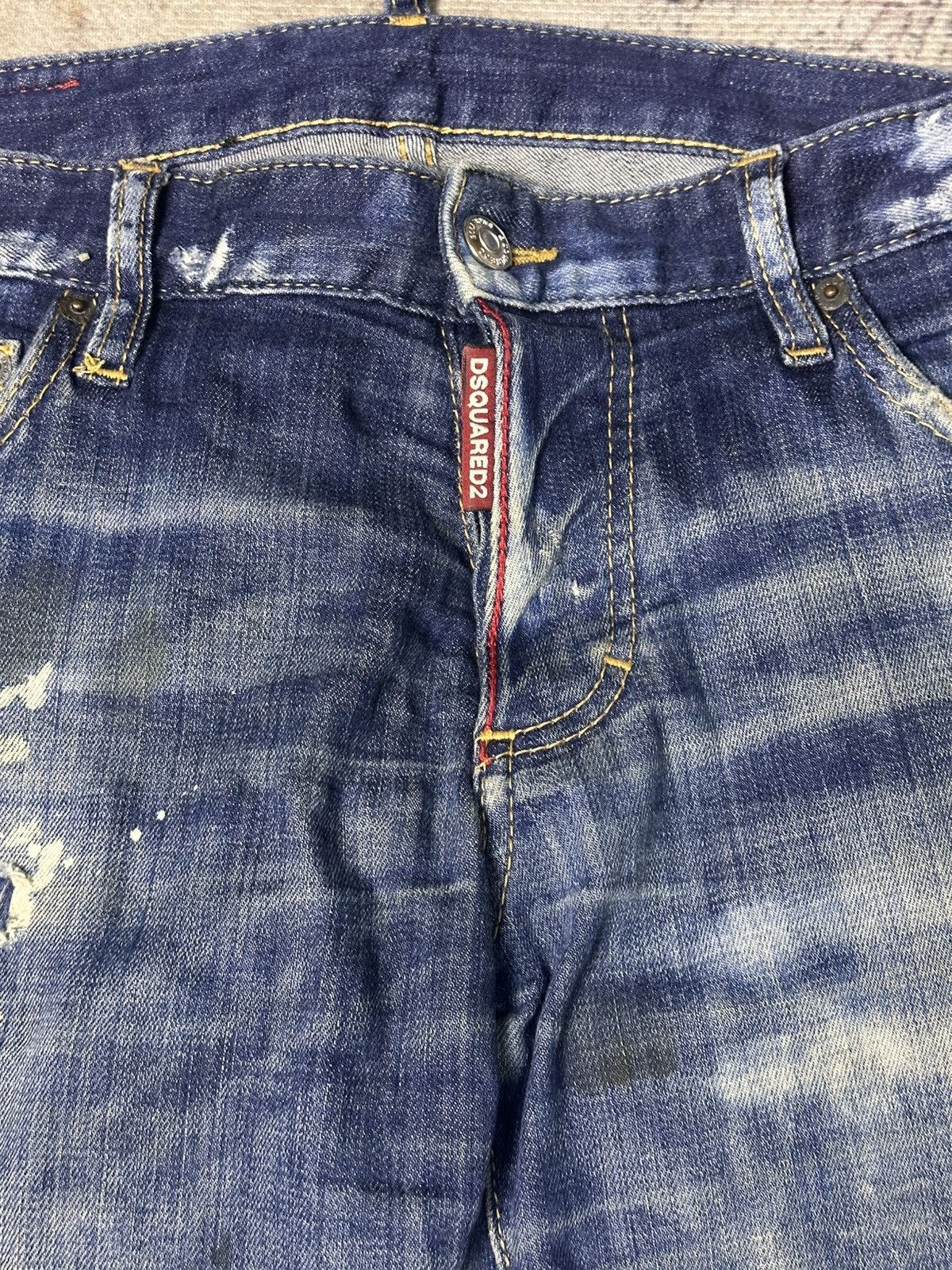 Dsquared2 Dsquared2 Distressed Paint Splatter Denim Size US 33 - 5 Thumbnail