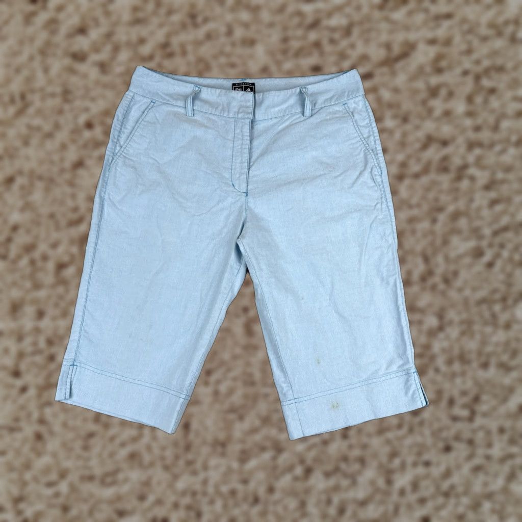 Adidas Adidas Shorts Womens 10 Blue Cotton Polyester Blend Casual Activewear Golf Hiking Size 32" / US 10 / IT 46 - 1 Thumbnail