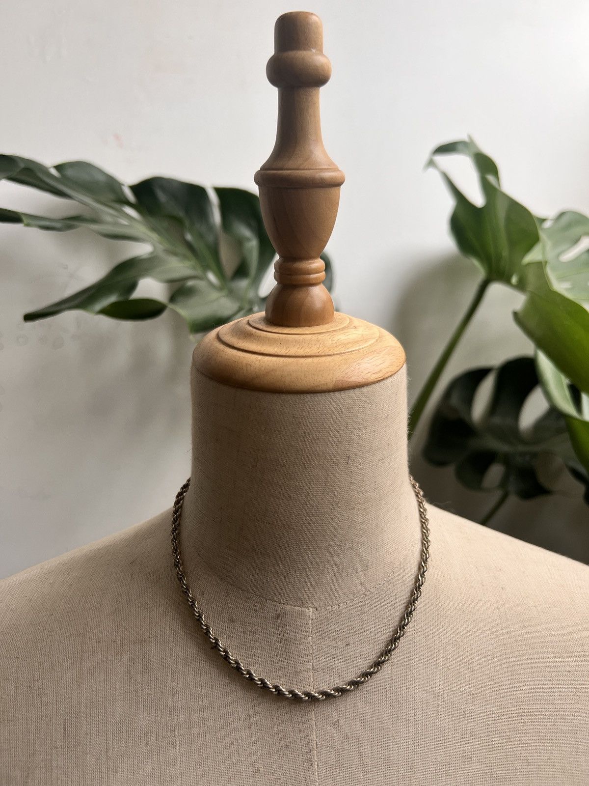 Sterling Silver × Vintage Sterling Silver 925 Crazy Twisted Triple Link Chain Necklace Size ONE SIZE - 1 Thumbnail