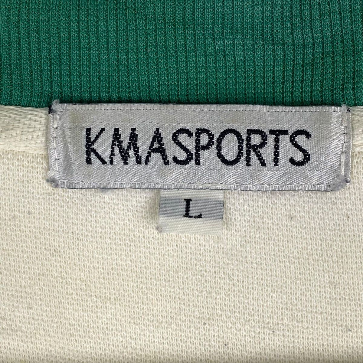 Designer × Vintage Vintage Kma Sports Crewneck Sweatshirt White/Navy Blue Size US L / EU 52-54 / 3 - 6 Thumbnail