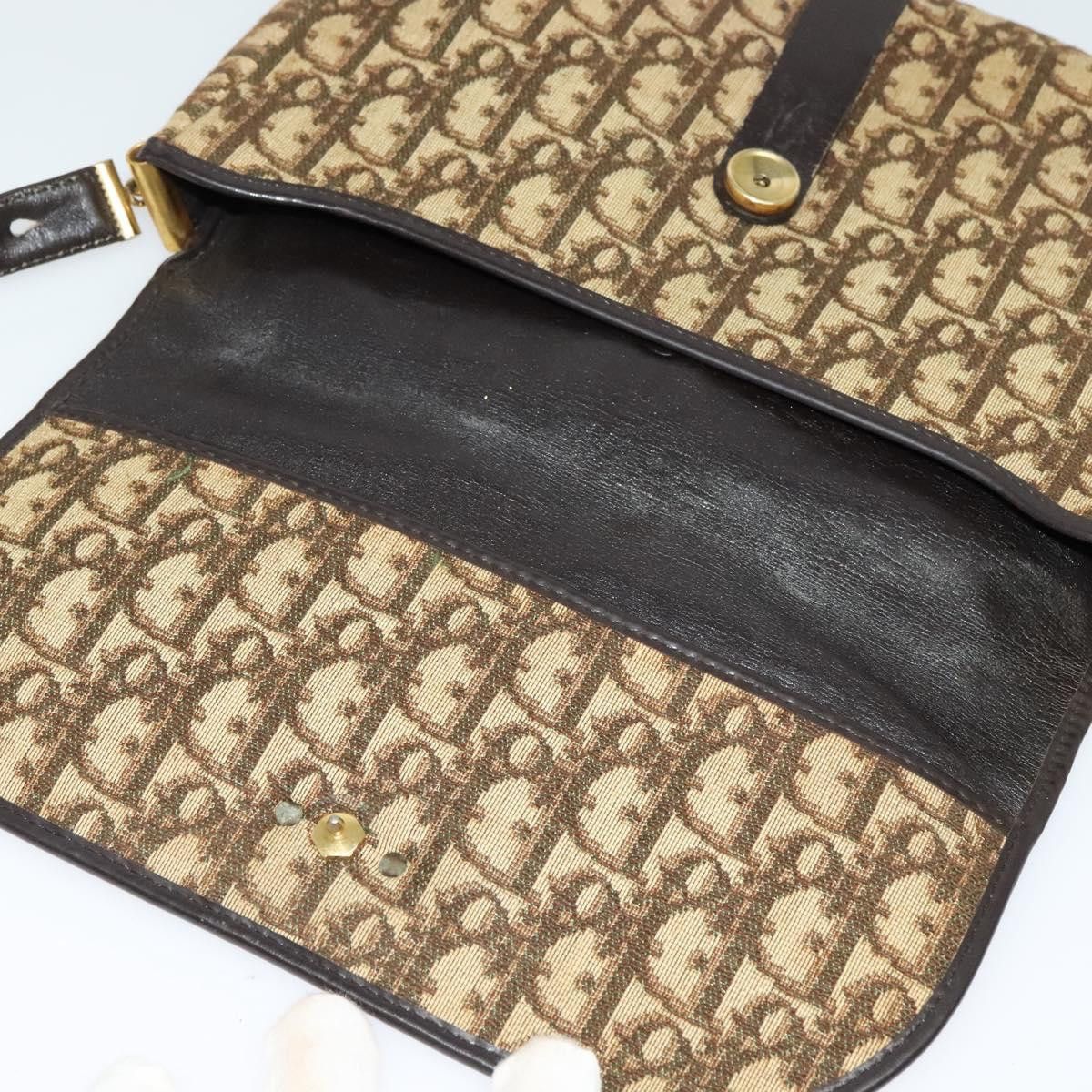 Dior DIOR Trotter Canvas Shoulder Bag Brown Gold Size ONE SIZE - 10 Thumbnail