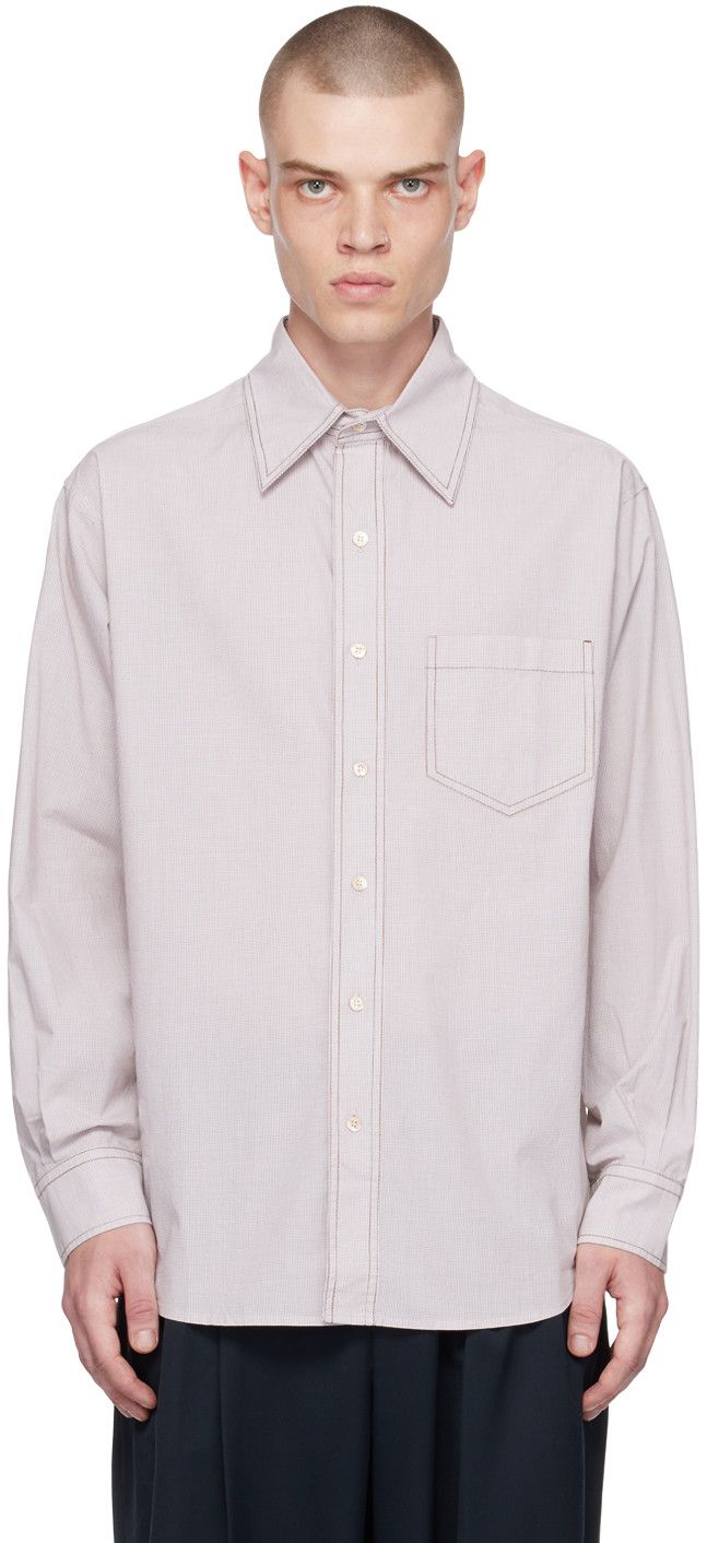 Maiden Name Maiden Name Off-White & Brown Andy Shirt Size US S / EU 44-46 / 1 - 2 Thumbnail