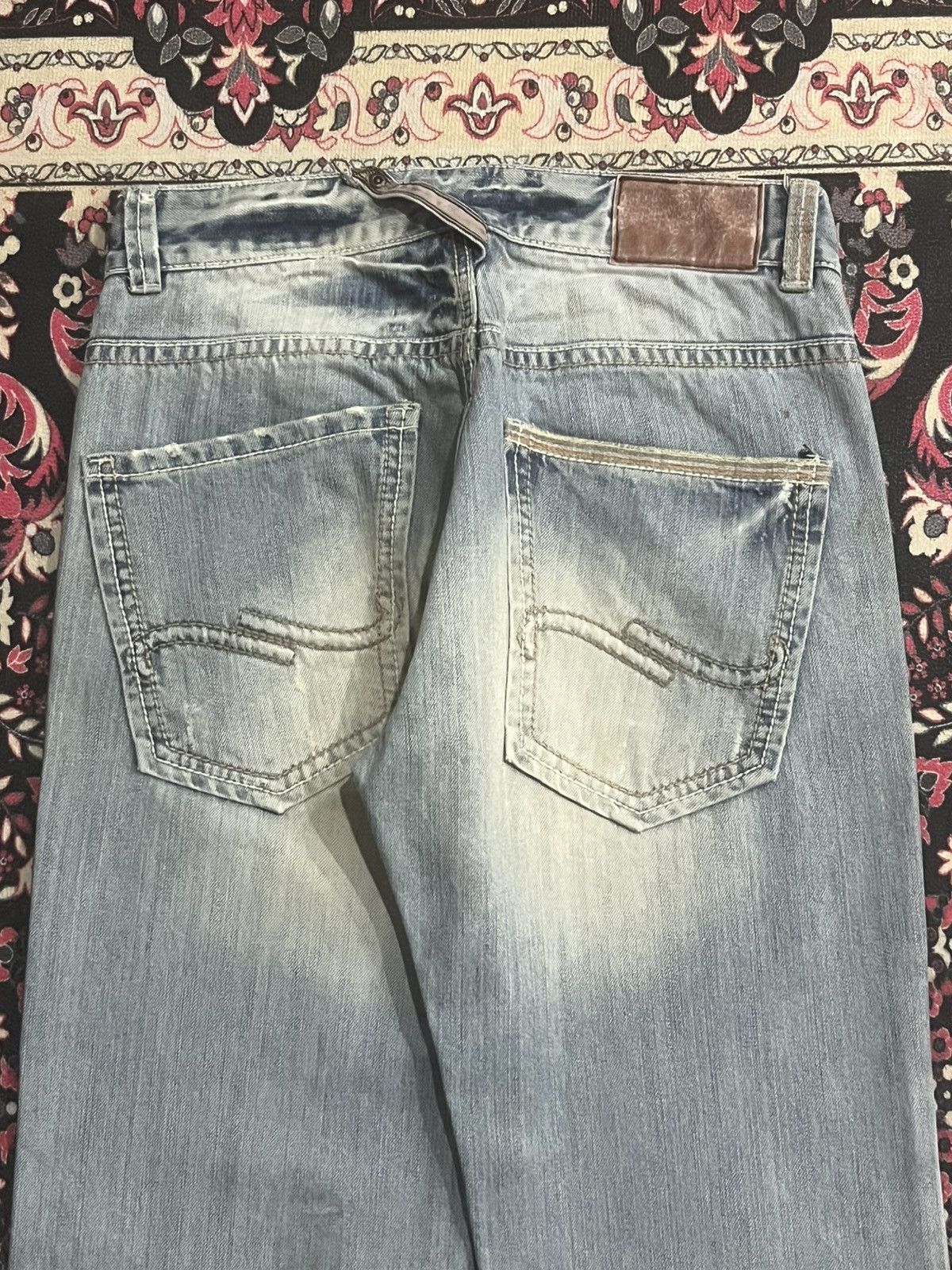 Japanese Brand Japanese Brand Shame Jeans Sashiko Patch Stitch Light Denim Size US 30 / EU 46 - 7 Thumbnail