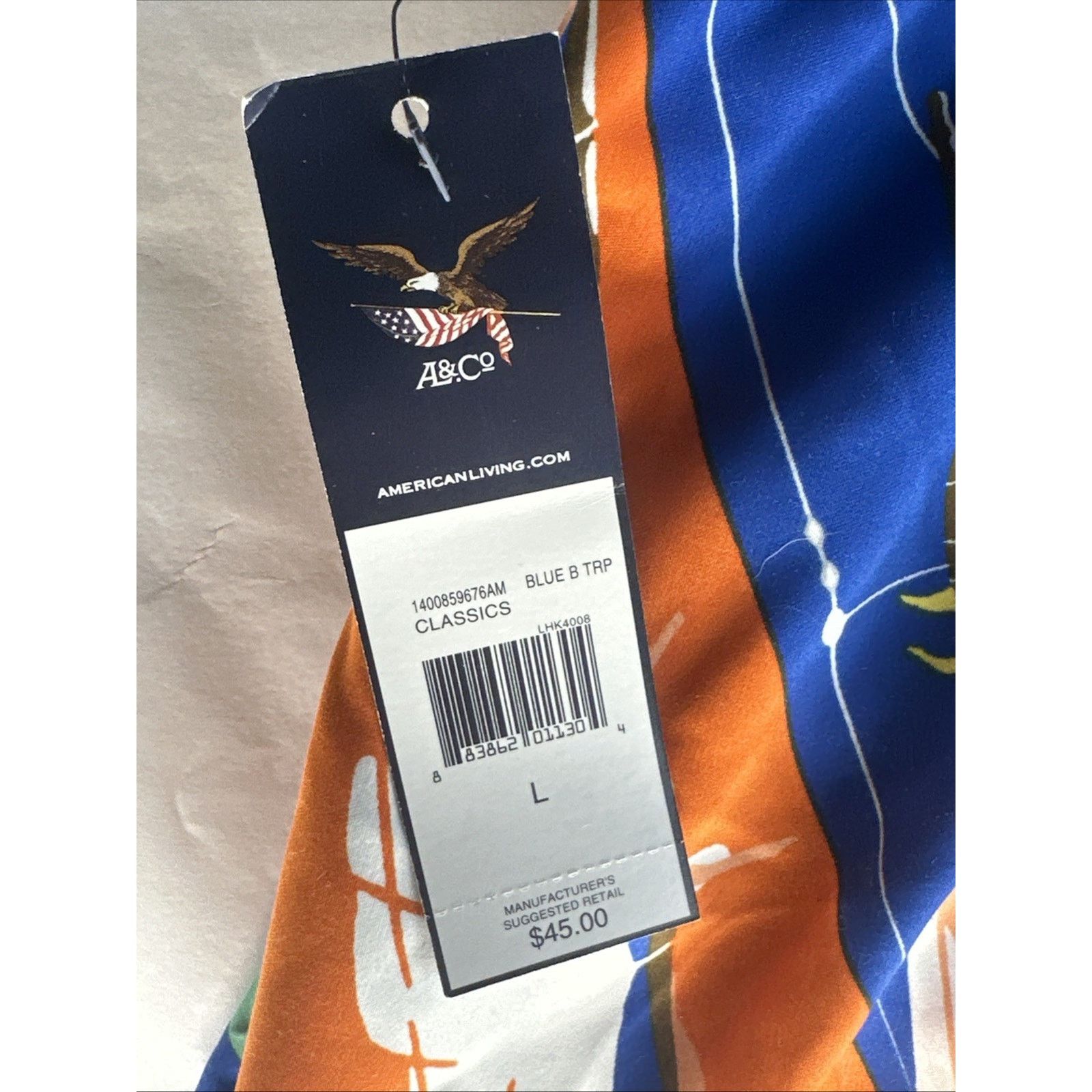 American Apparel NWT! American Living Swim Trunks Mens Size L retail $45 Size US 44 / EU 60 - 3 Thumbnail
