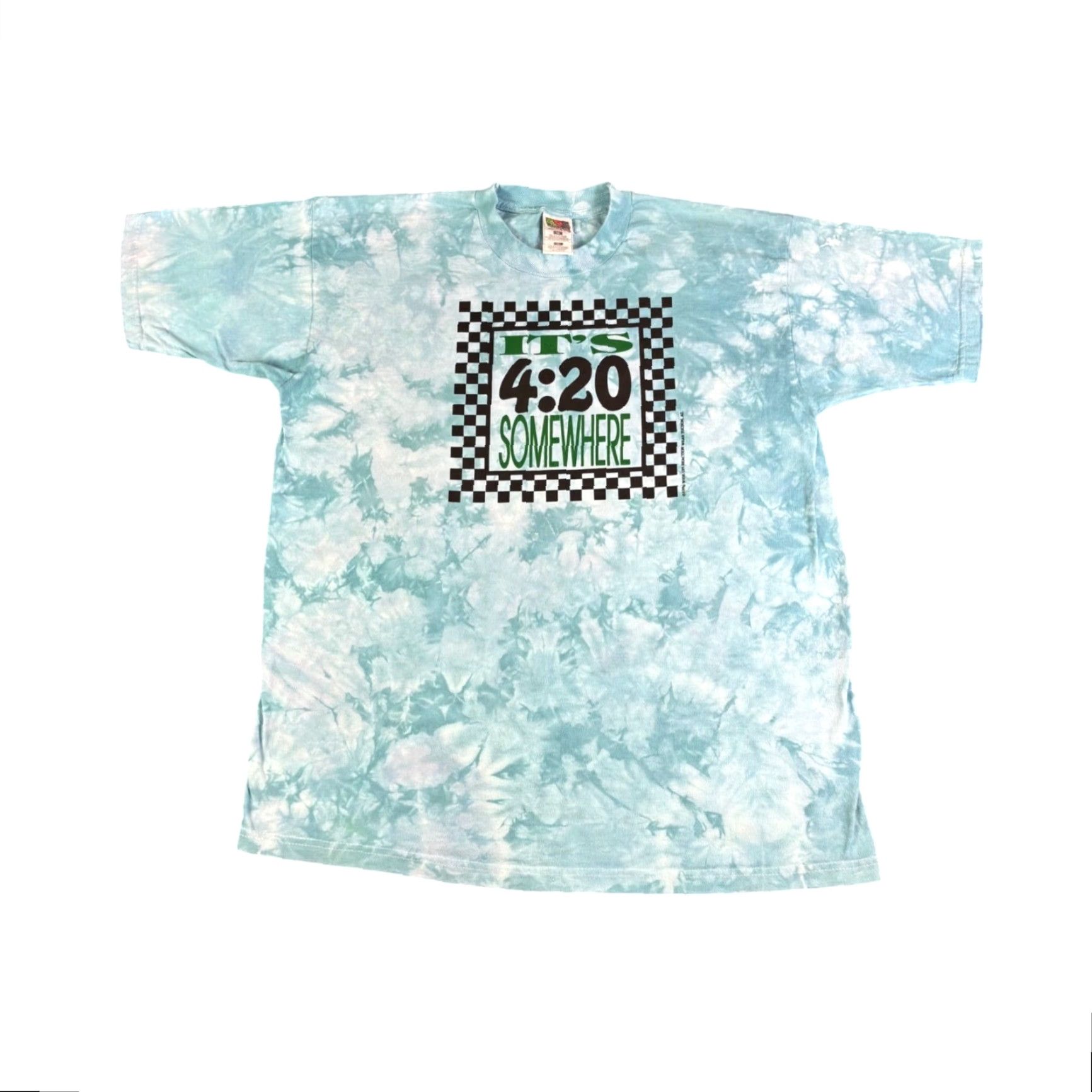 Fruit Of The Loom VINTAGE Fruit of the Loom XL T-Shirt 90s Crew Neck Short Sleeve Graphic Print Blue 1990s Promotional 1996 Size US XL / EU 56 / 4 - 2 Thumbnail