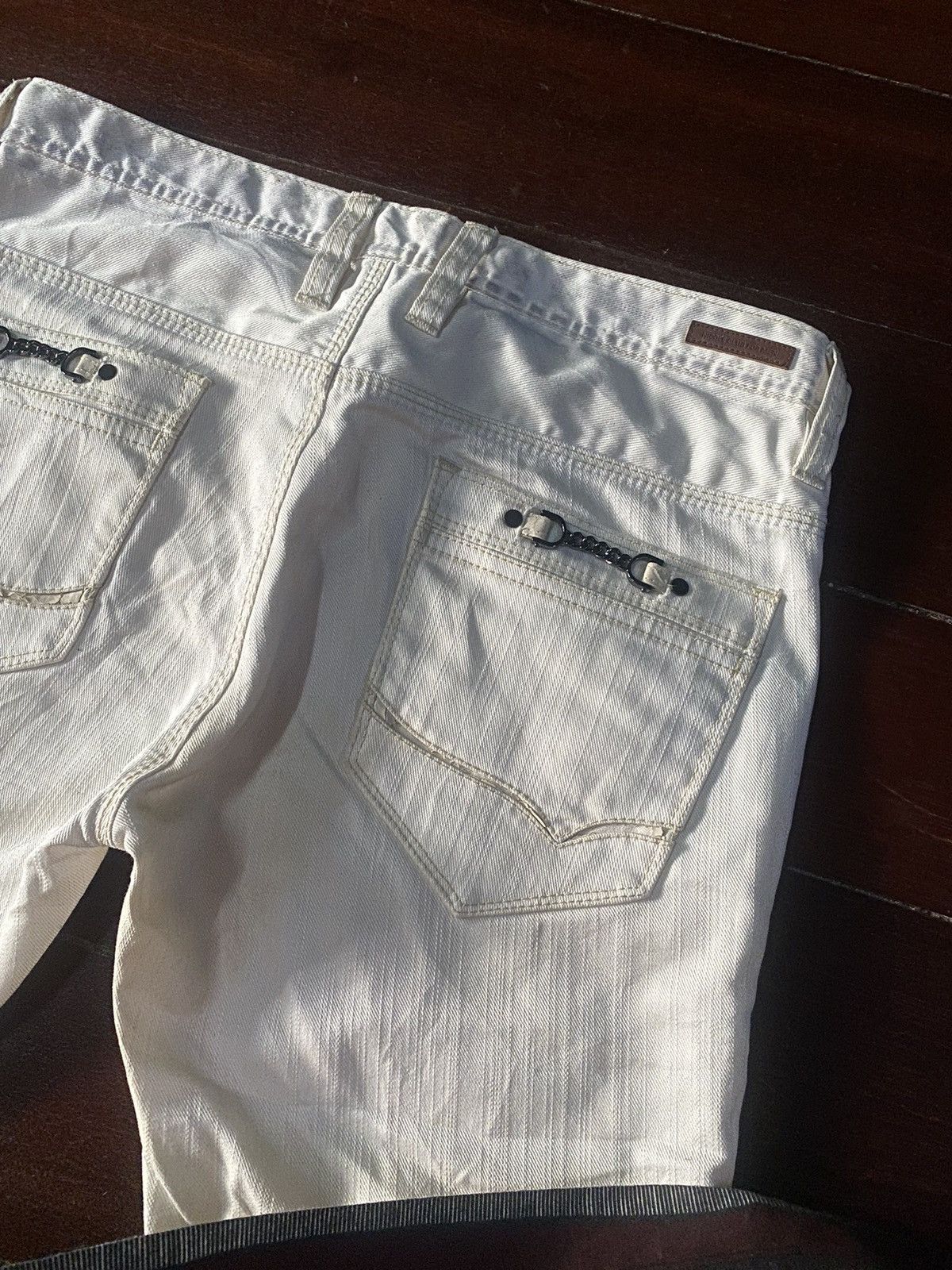 Nicole Club Fire 🔥 design NICOLE CLUB boot cut wide leg low rise jeans Size US 33 - 17 Thumbnail