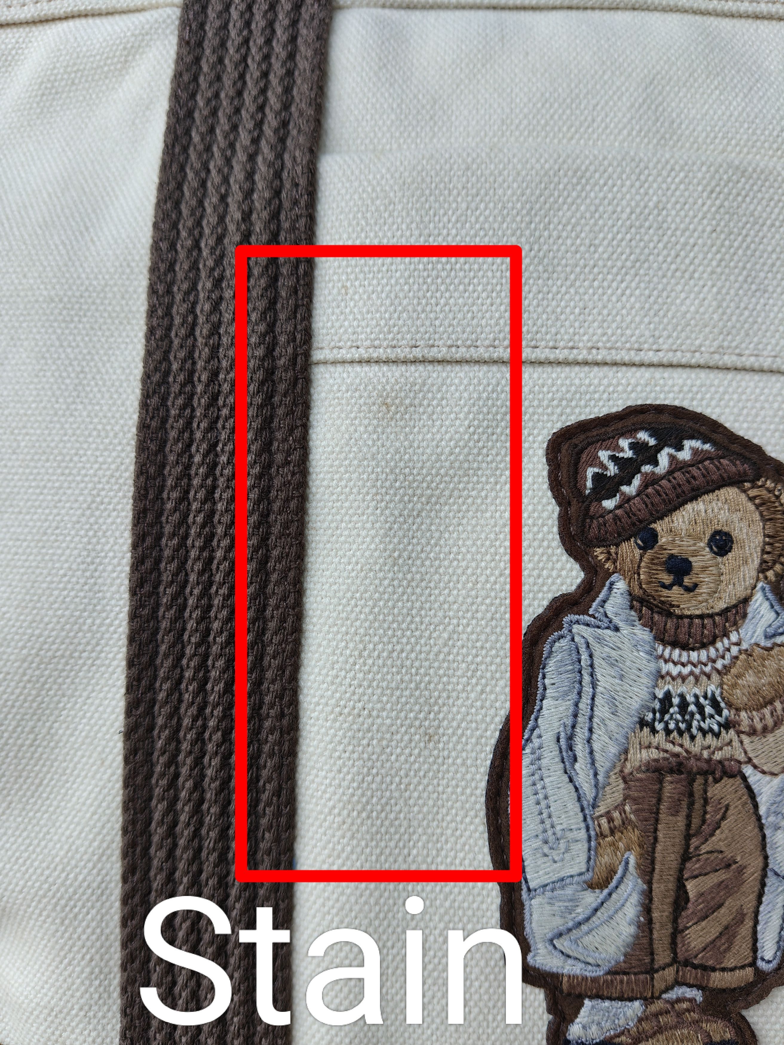 Polo Ralph Lauren Polo Ralph Lauren Canvas Bear Tote Free Shipping FTP/4003 Size ONE SIZE - 12 Thumbnail