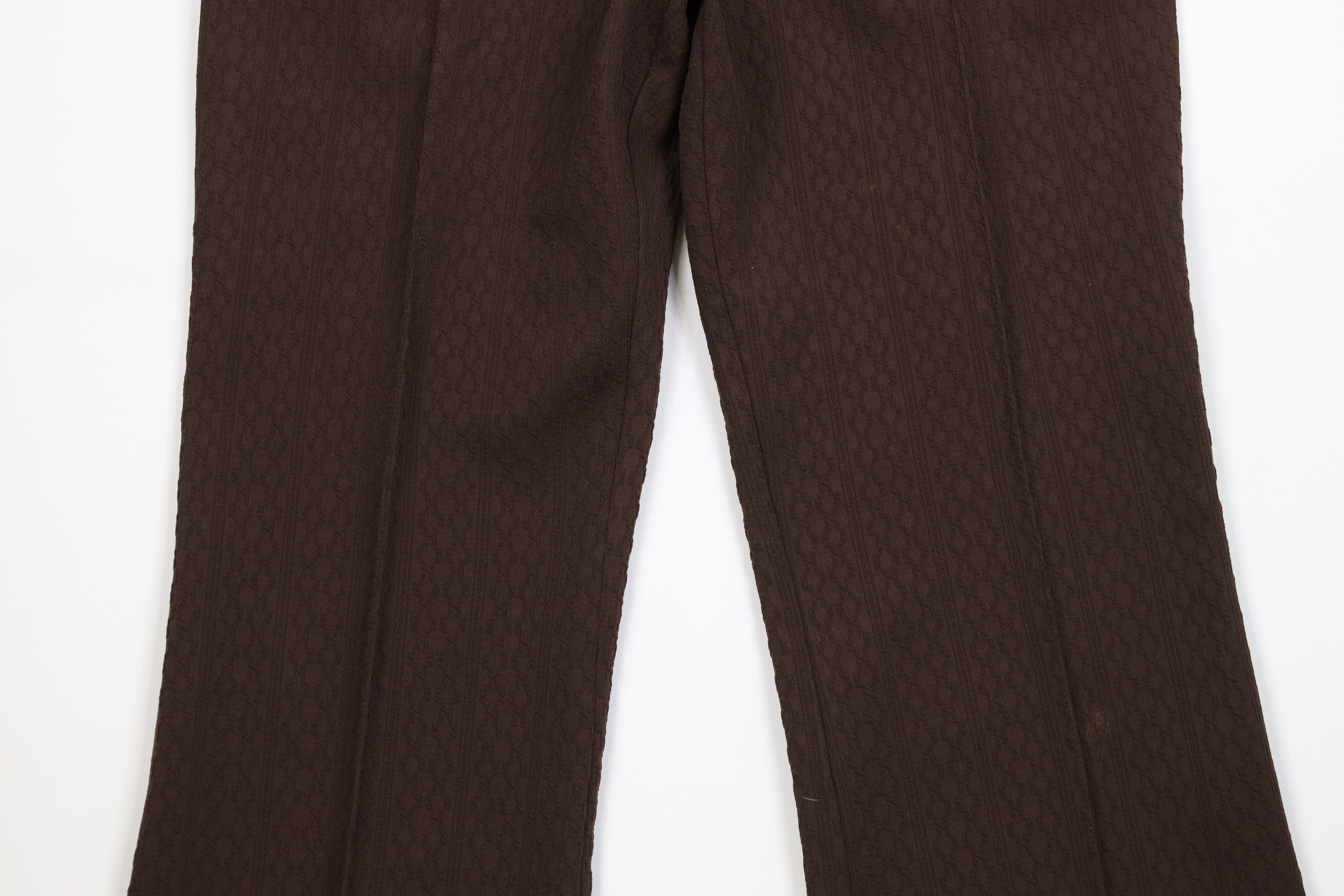 Vintage Vintage 70s Streetwear Knit Bell Bottoms Pants Brown USA Size 38" / US 16 / IT 52 - 3 Thumbnail
