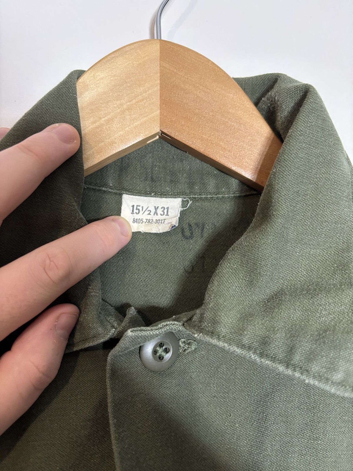Vintage Vintage 60s/70s Vietnam US Military OG107 Fatigue Shirt Size US M / EU 48-50 / 2 - 3 Thumbnail