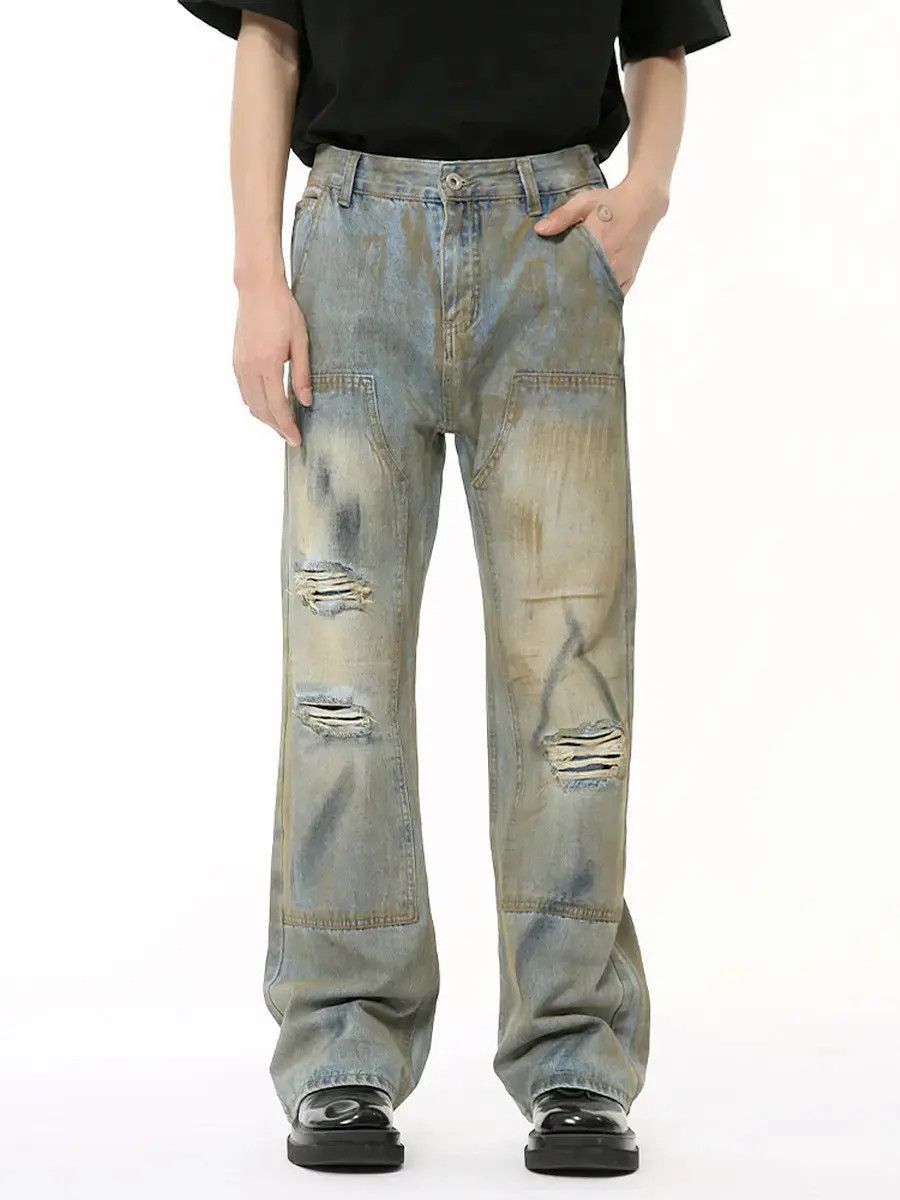 Japanese Brand Retro loose micro flared casual jeans Size US 32 / EU 48 - 6 Thumbnail