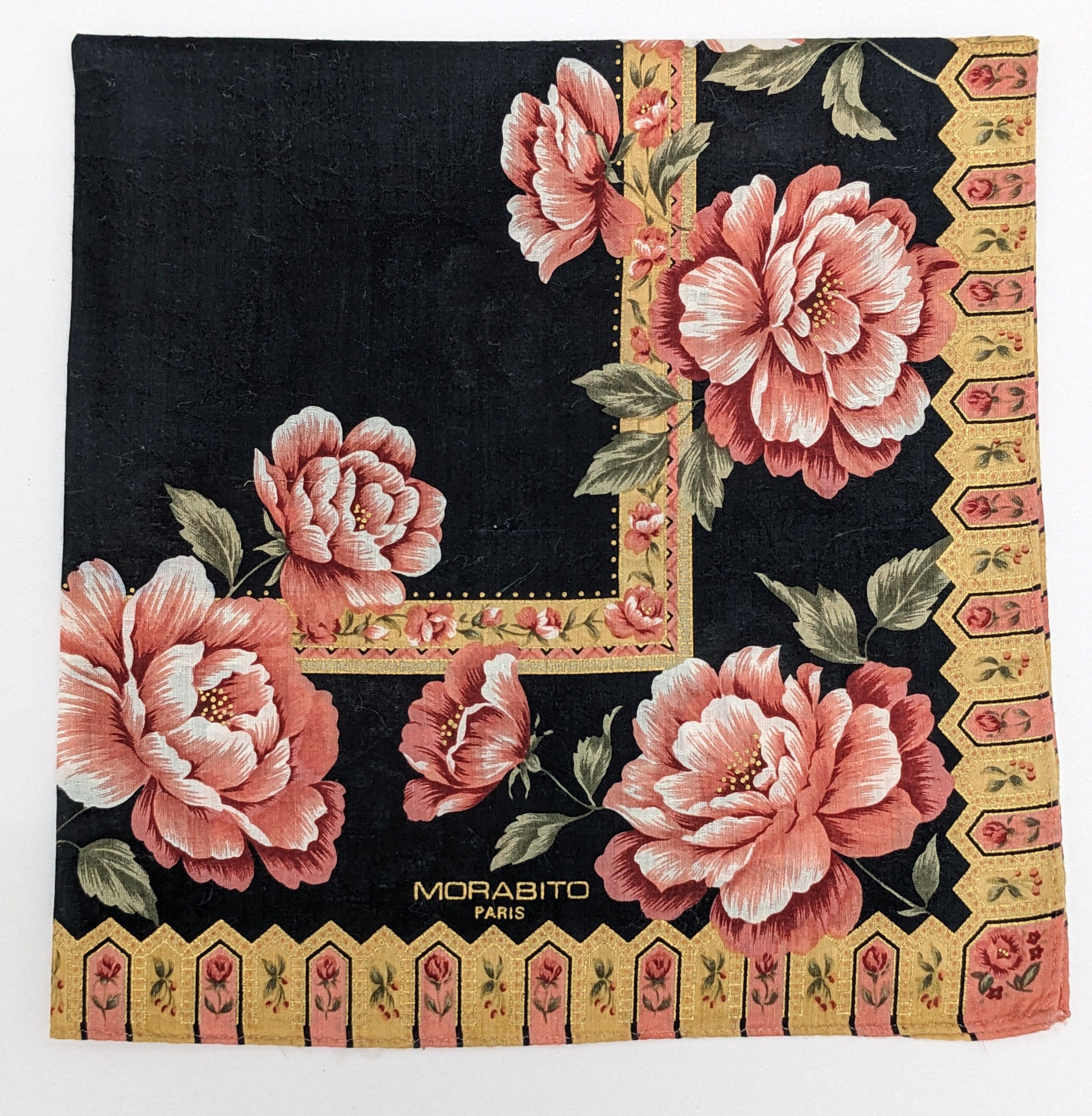 Other Morabito Paris Designer Scarf Romantic Floral Rose Motif Size ONE SIZE - 1 Thumbnail