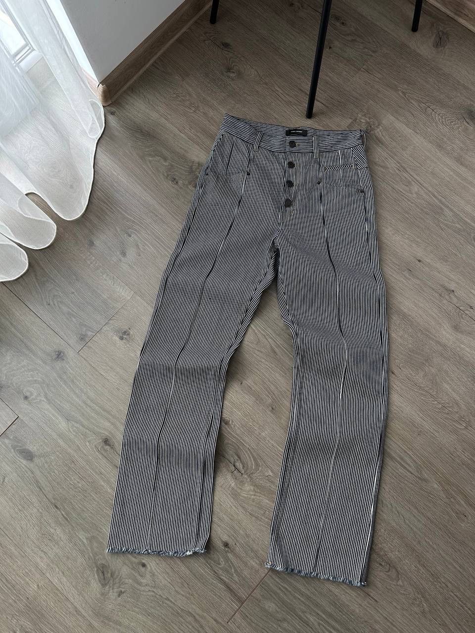 Isabel Marant × Japanese Brand × Vintage Vintage Isabel Marant High Waist Striped Trousers Button Fly Size 24" / US 00 / IT 34 - 5 Thumbnail