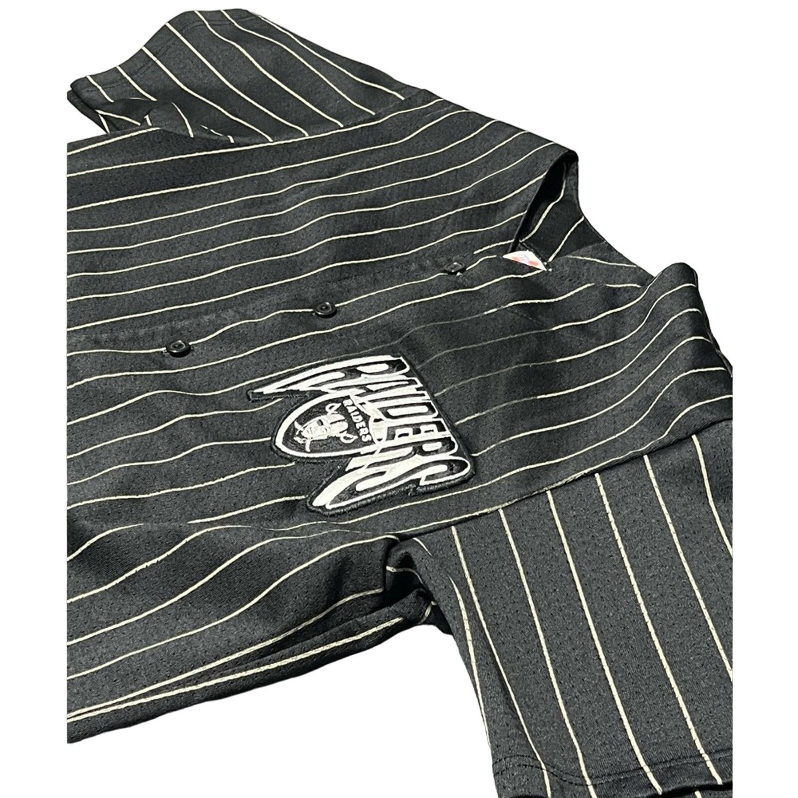 Majestic Vintage Majestic Oakland Raiders PINSTRIPE Jersey Made USA Size US M / EU 48-50 / 2 - 4 Thumbnail