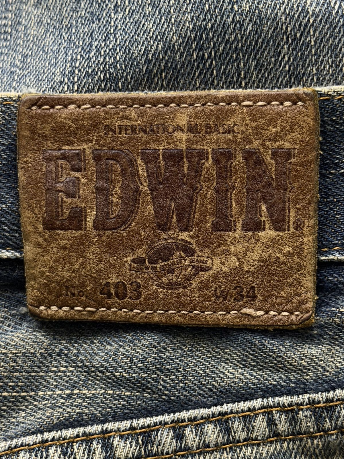 Edwin Vintage EDWIN 403 Japan Denim Jeans | Relaxed Straight | W34 Size US 34 / EU 50 - 11 Thumbnail