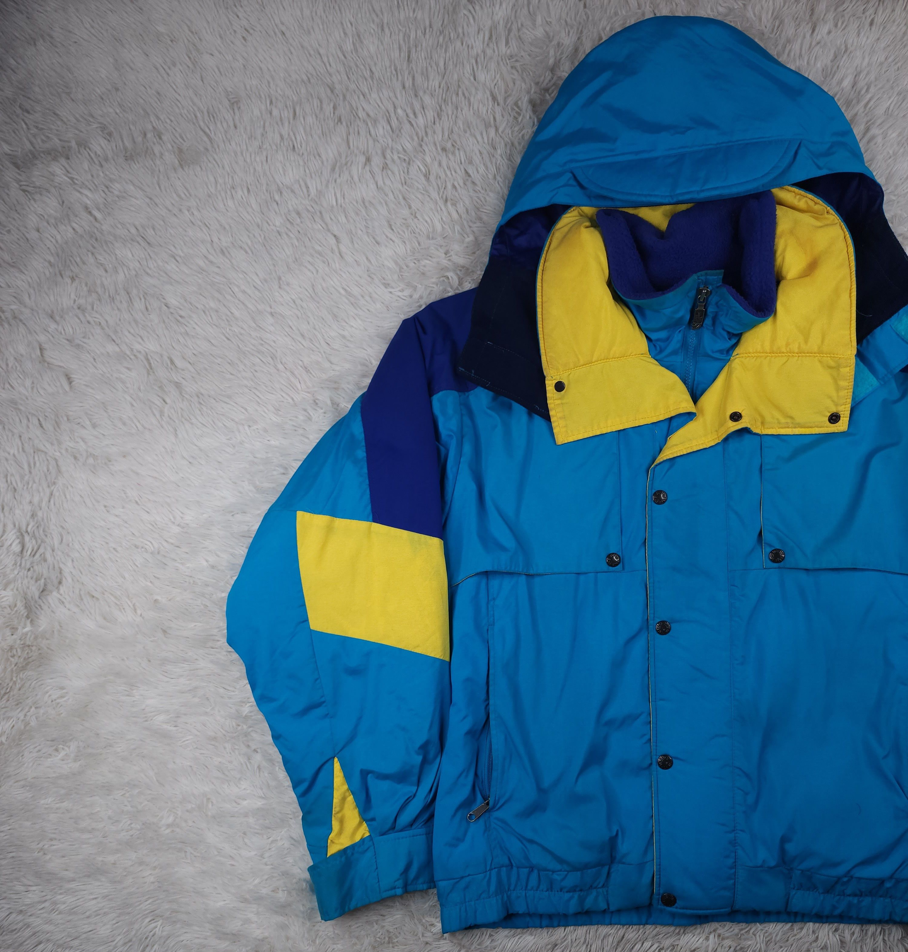 The North Face The North Face extreme blue/yellow windbreaker jacket Size US L / EU 52-54 / 3 - 4 Thumbnail