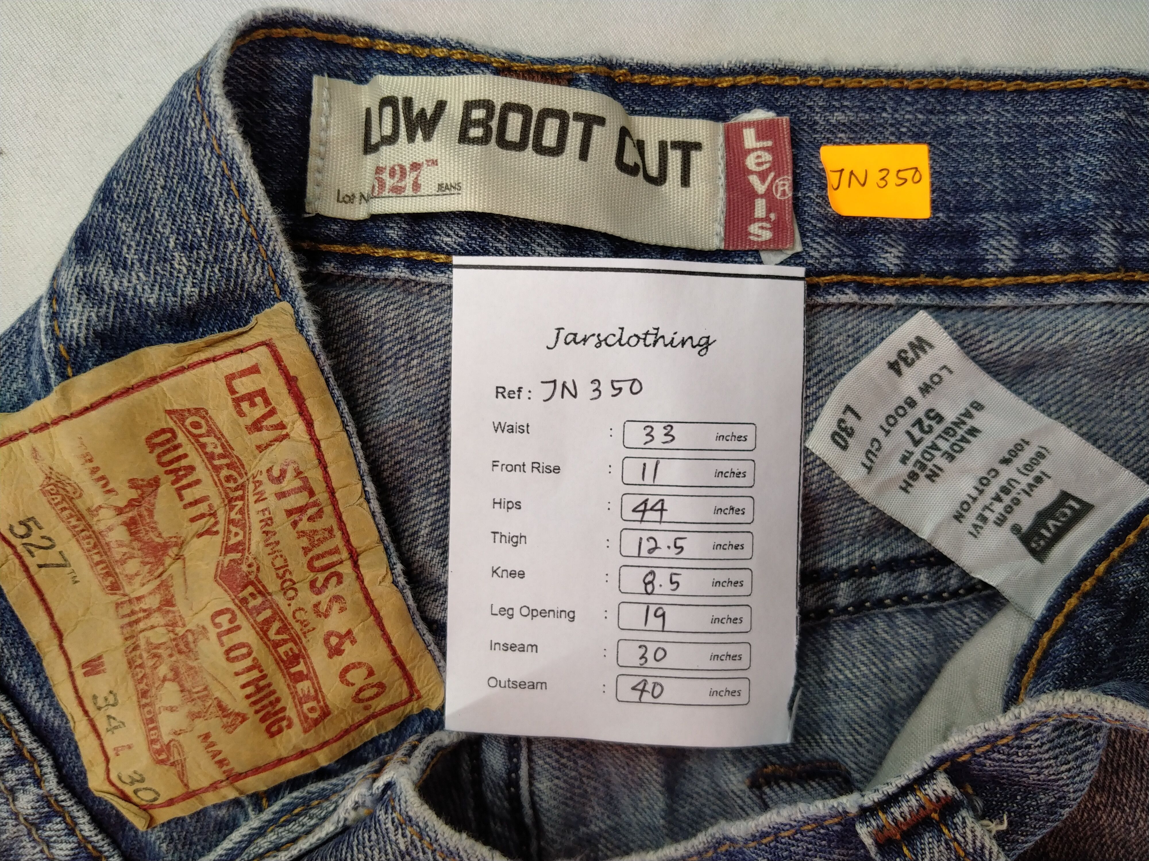 Levi's Vintage Levi's 527 Low Boot Cut 33 x 30 Denim -JN350 Size US 33 - 12 Thumbnail
