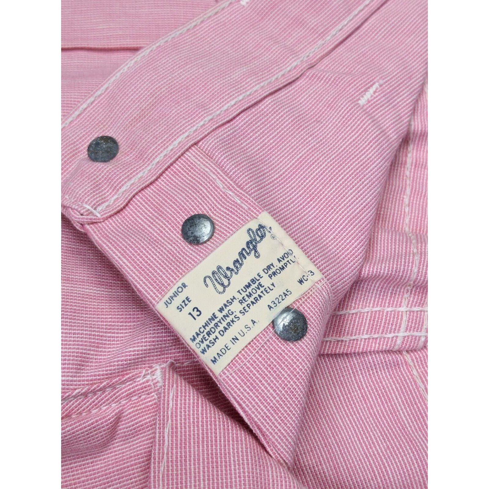 Wrangler Vtg 70s Wrangler Bell Bottom Flare Jeans Juniors 13 Pink USA Size 32" / US 10 / IT 46 - 8 Thumbnail