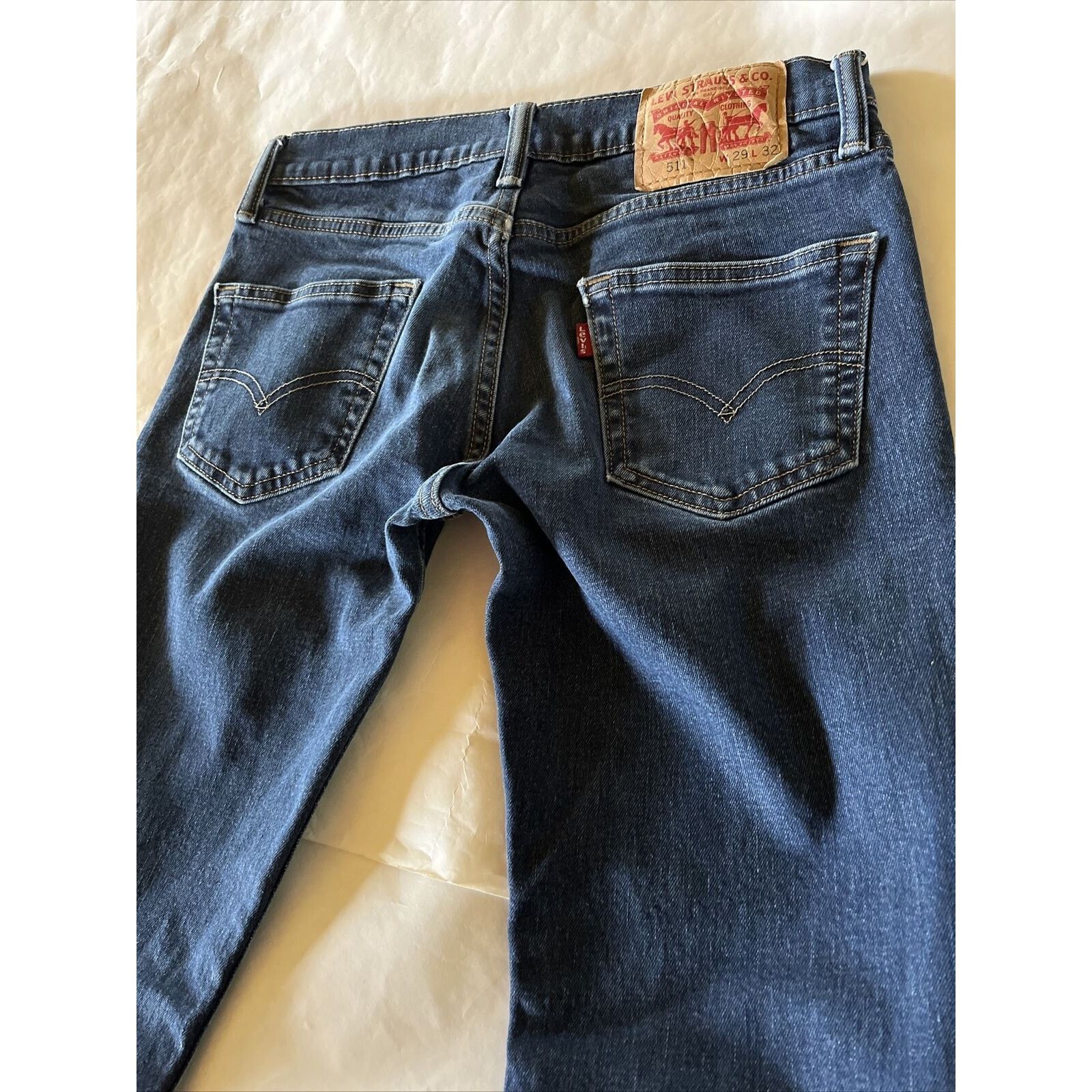 Levi's Levi’s 511 Jeans Mens 29x31 Blue Slim Dark Wash Denim Cotton Size US 29 - 12 Thumbnail
