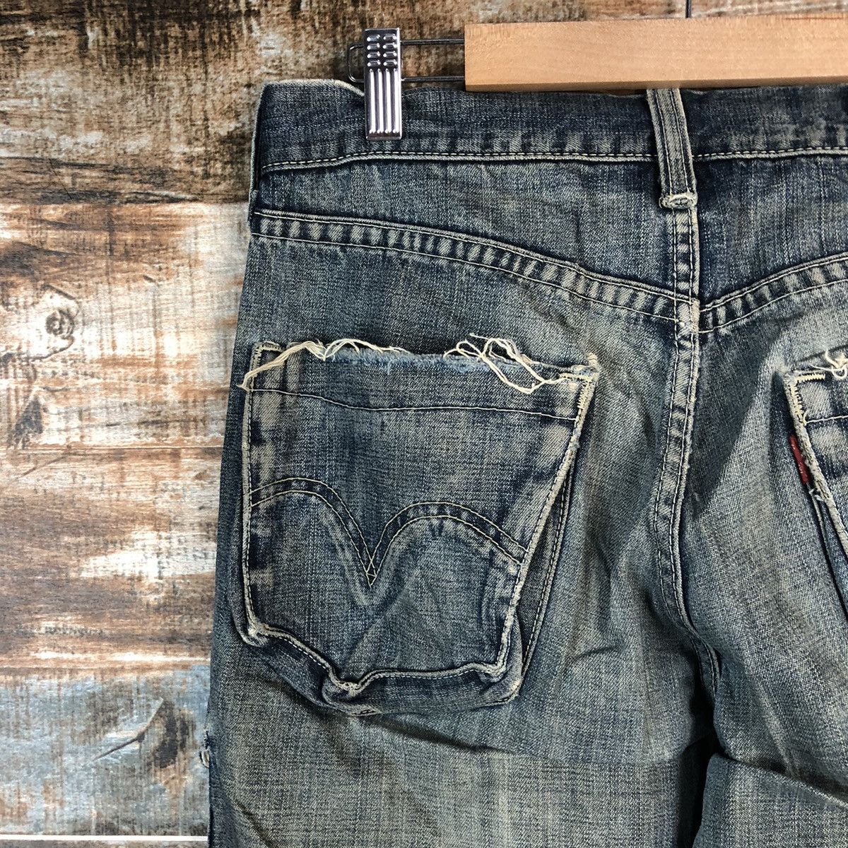 Levi's Levis vintage Black Distressed Denim Pants #A2155 Size US 30 / EU 46 - 16 Thumbnail
