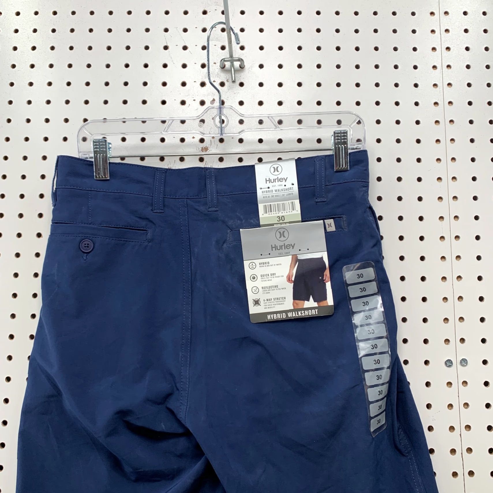 Hurley VINTAGE Hurley Chino Shorts Mens Size 30x10 Blue Casual Shirt 2000s Men Size US 30 / EU 46 - 6 Thumbnail