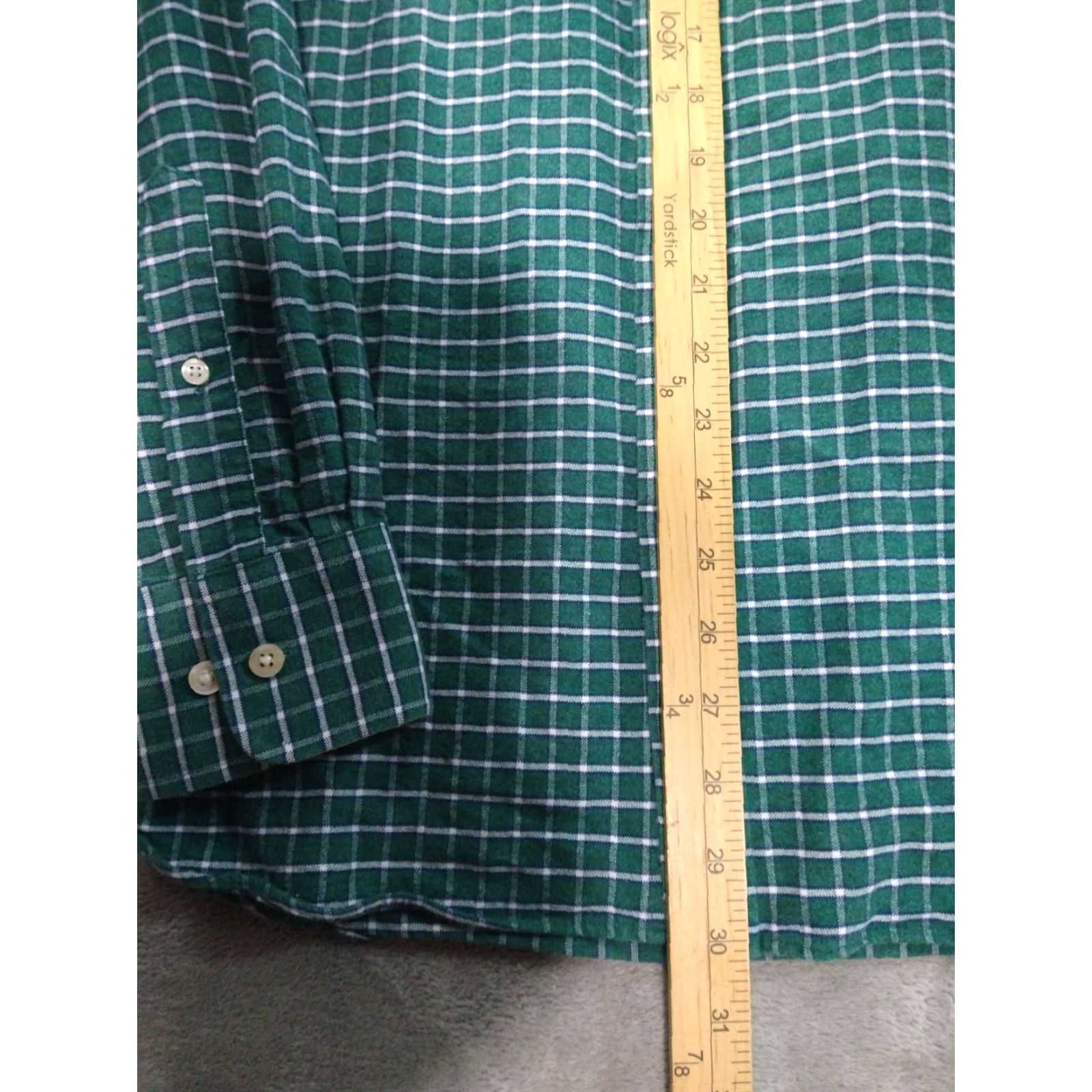 Charles Tyrwhitt Charles Tyrwhitt Shirt Mens Large Green Plaid Flannel Classic Fit Long Sleeve Size US L / EU 52-54 / 3 - 4 Thumbnail