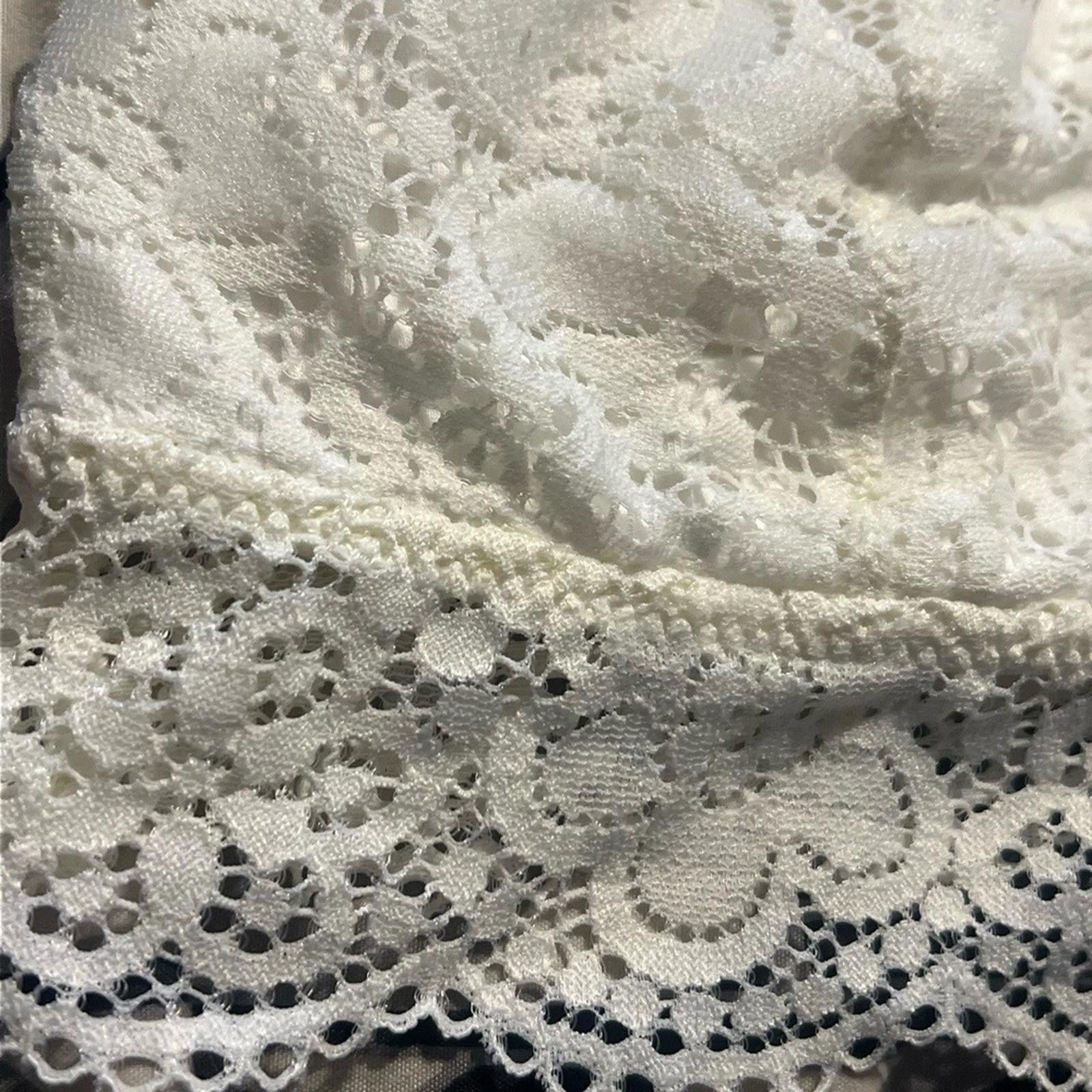 Other Aerie Halter Top Bralette M White Lace Stretch Romantic Chic Size ONE SIZE - 4 Thumbnail