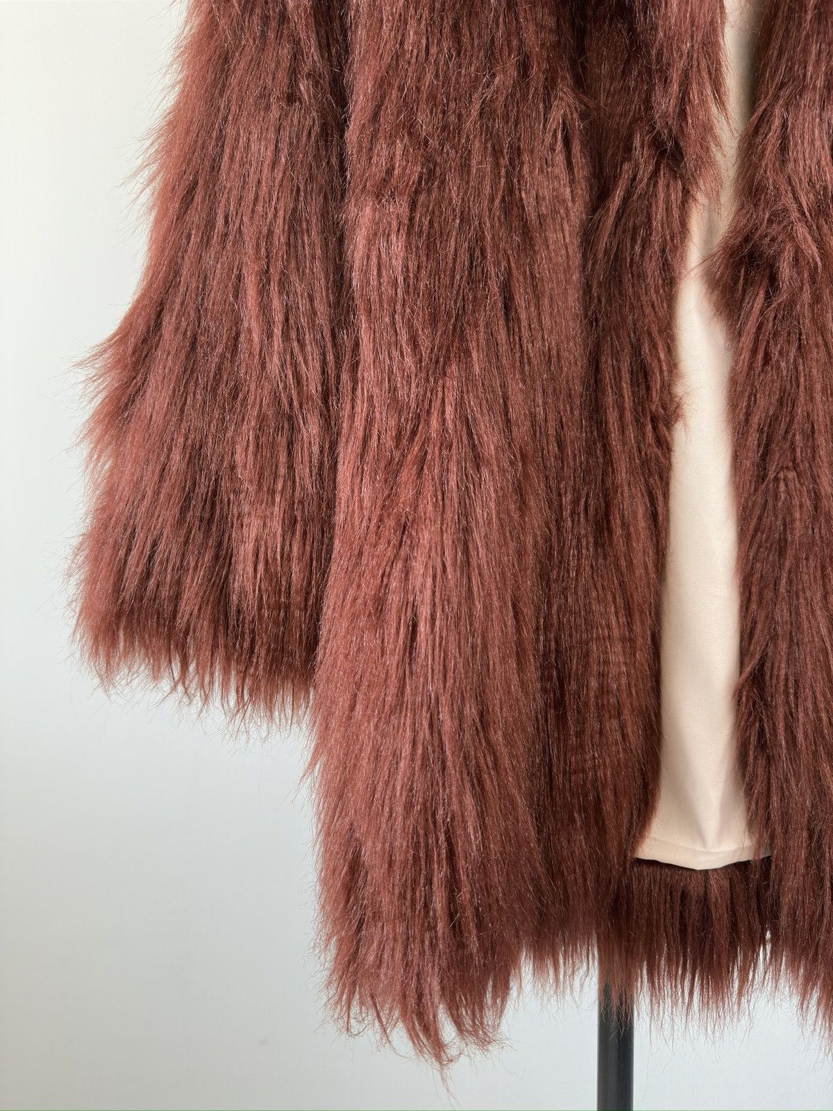 HYPE Varsity Mohair Fuzzy Fluffy Faux Fur Cropped Jacket OG