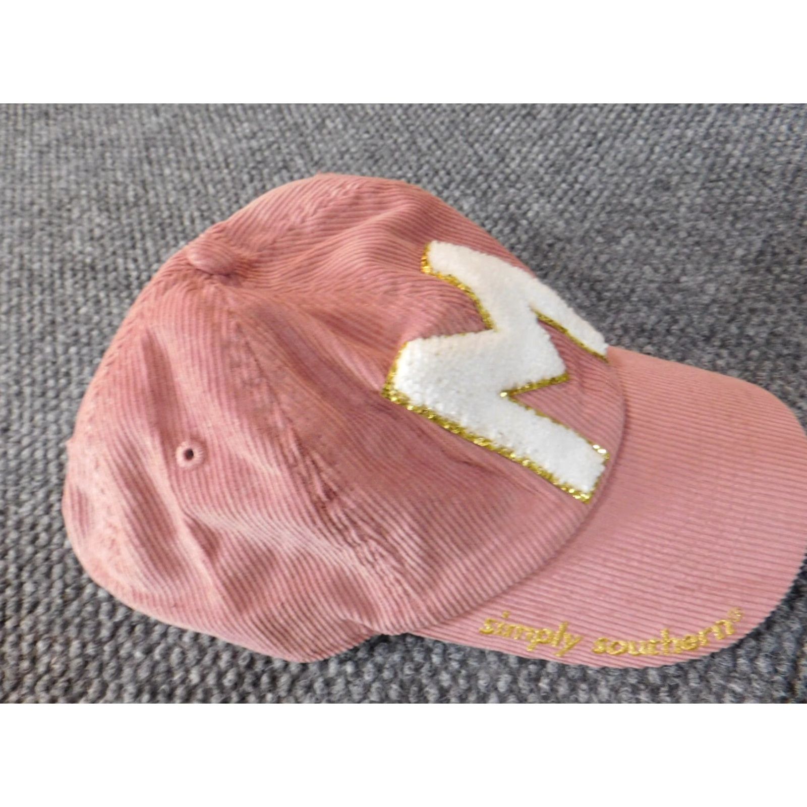 Pinko Simply Southern Hat Cap Womens Pink Logo Fuzzy One Size Adjustable Lightweight Canvas Cotton Baseball Cap Womens Pink Size ONE SIZE - 4 Thumbnail