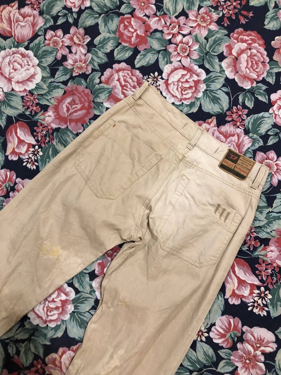 Diesel luxury vintage jeans pants beige Diesel logo Y2K streetwear Size US 30 / EU 46 - 18 Thumbnail
