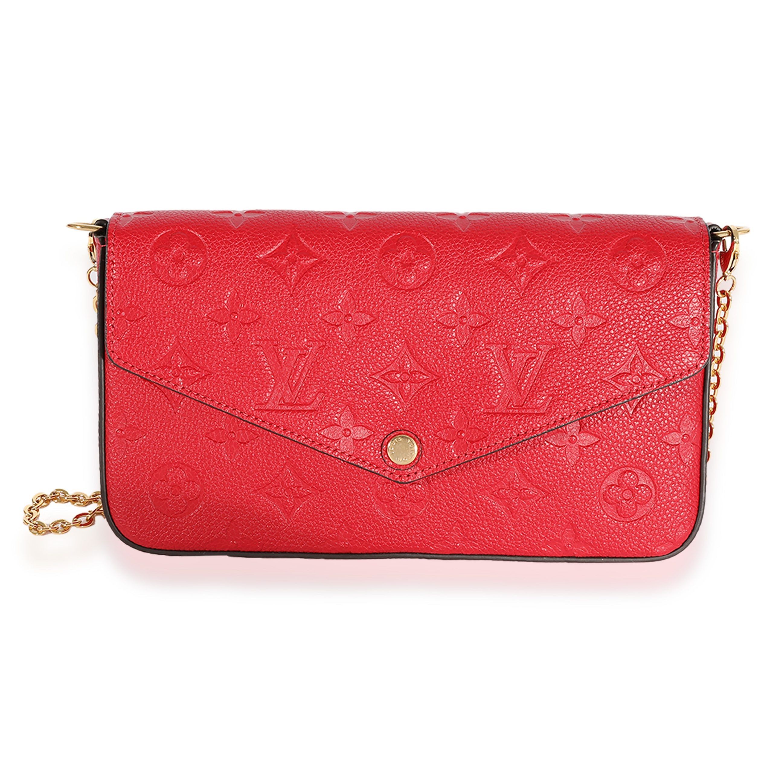 Louis Vuitton Scarlet Monogram Empreinte Félicie Pochette