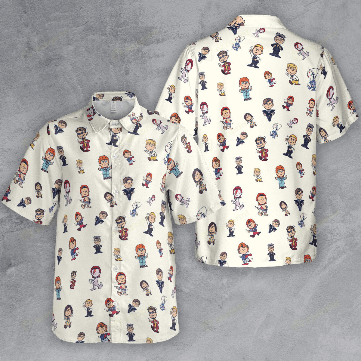 Designer David Bowie's Characters Dancing In Peanuts Hawaiian Shirt Size US M / EU 48-50 / 2 - 4 Thumbnail