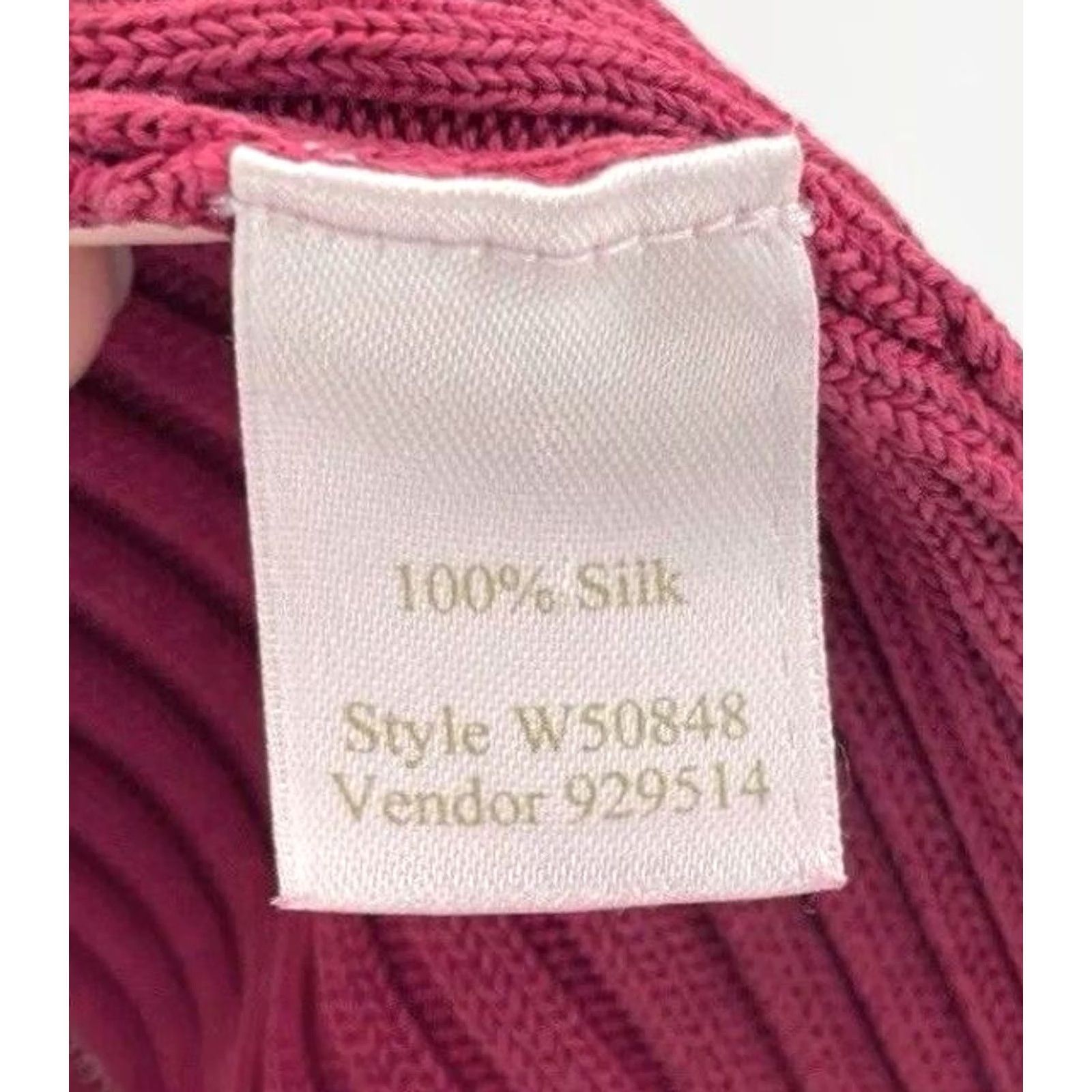 Vintage VINTAGE Caslon Plus Size 100% Silk Red Ribbed Turtleneck Sweater 1x, Classic, Runs Small Size XL / US 12-14 / IT 48-50 - 5 Thumbnail