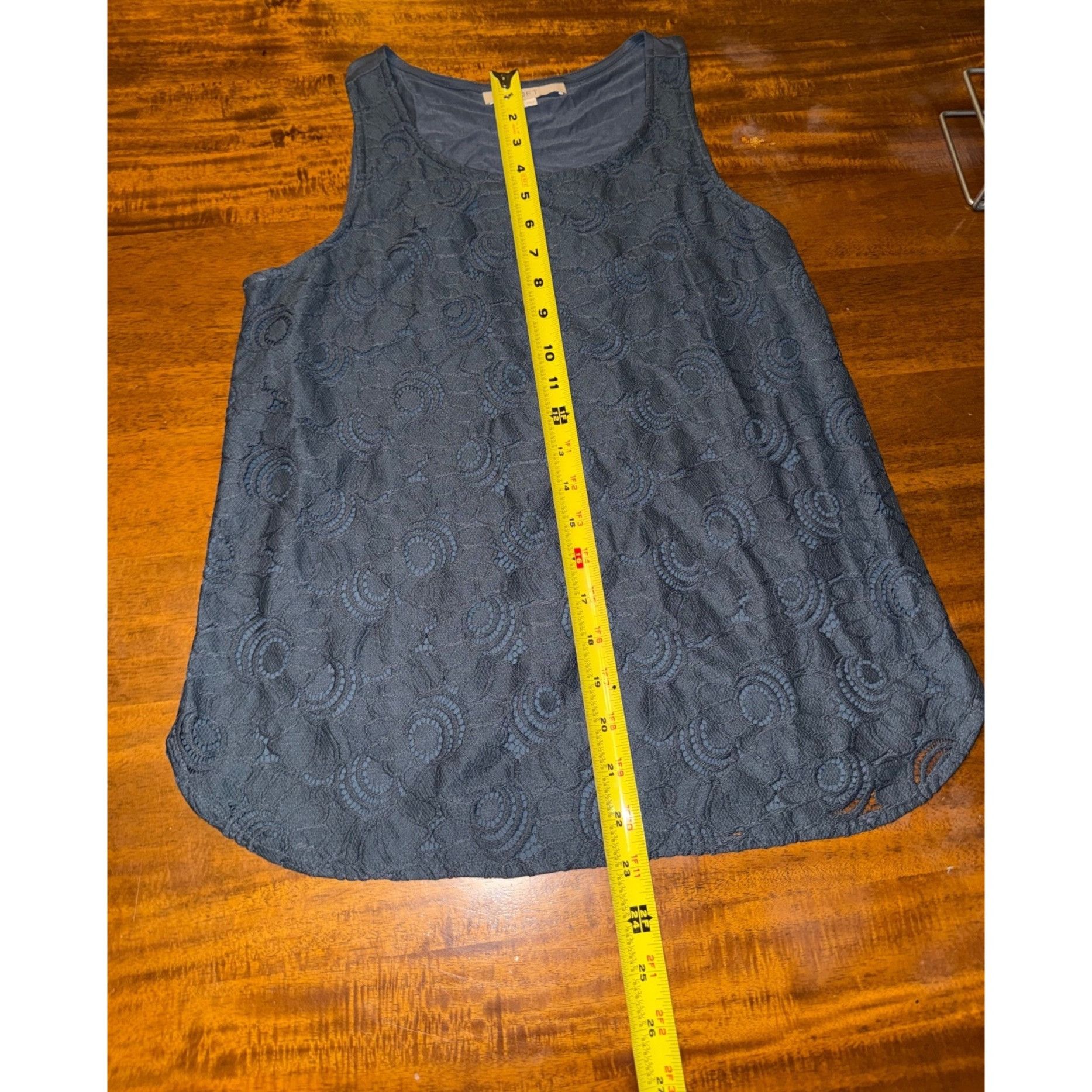 Loft Ann Taylor Loft Blue Lace Sleeveless Tank Top Womens Size B Size XS / US 0-2 / IT 36-38 - 8 Thumbnail