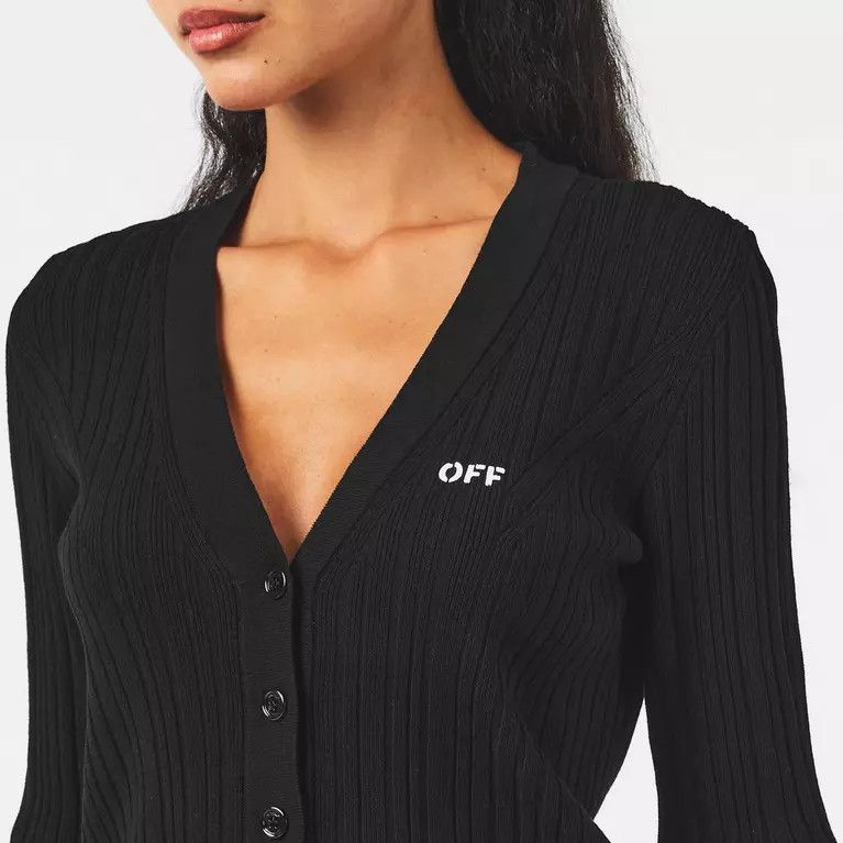 Off-White o1y1225 Logo Cardigan in Black Size XS / US 0-2 / IT 36-38 - 5 Thumbnail