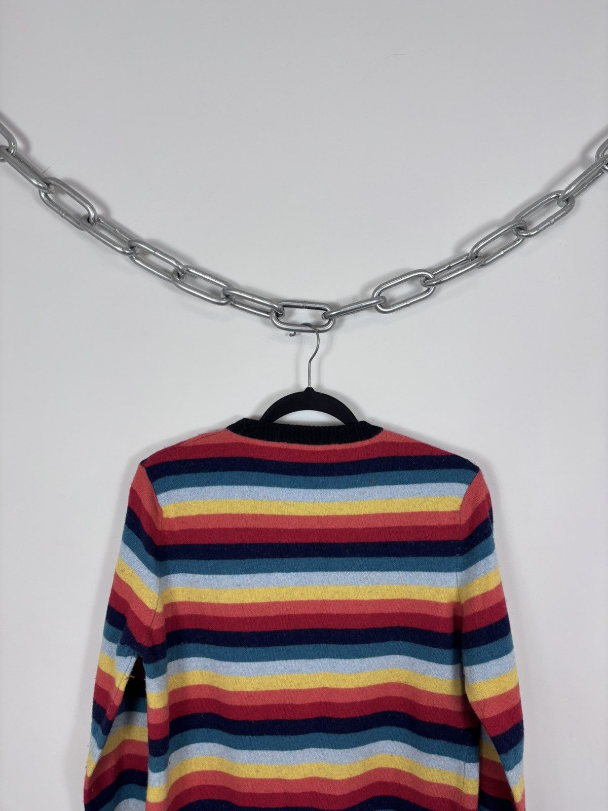 Love Moschino Love Moschino Women’s Rainbow Striped Wool Cashmere Sweater Size S / US 4 / IT 40 - 17 Thumbnail