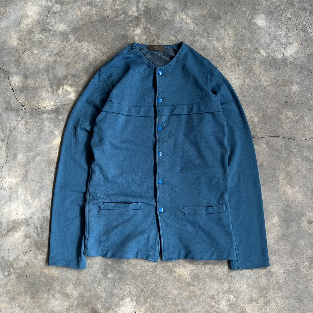 Yohji Yamamoto Vintage Y’s For Men Collarless Snap Button Longsleeve Shirt Size US M / EU 48-50 / 2 - 1 Thumbnail