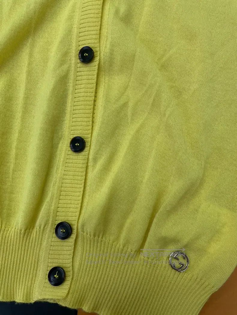Gucci Gucci Yellow cashmere knitted cardigan coat Size S / US 4 / IT 40 - 2 Thumbnail
