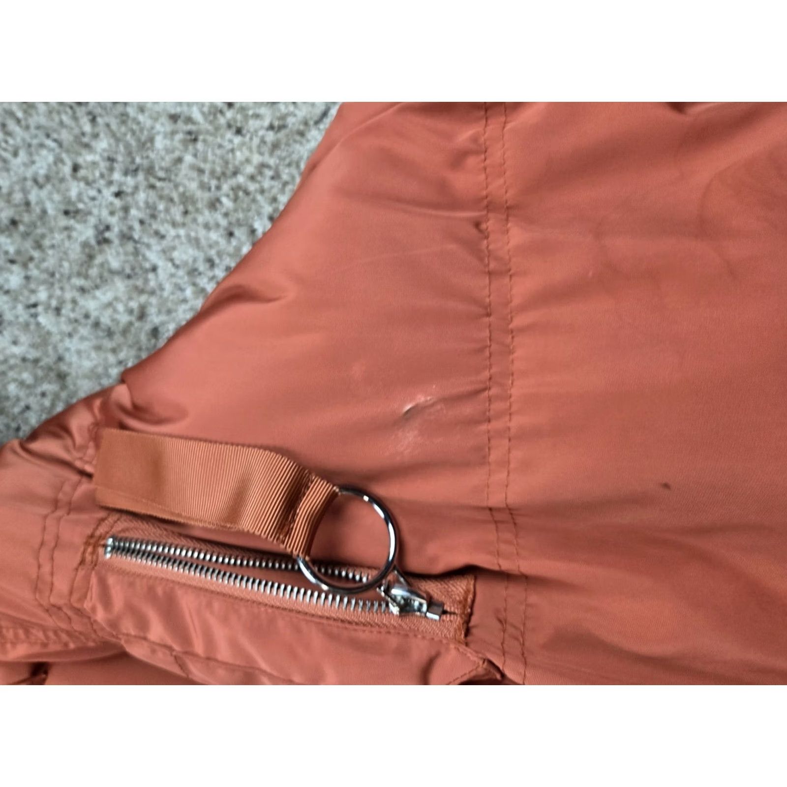 Free People Free People Long Raglan Puffer Jacket Small Womens Orange Hooded Full Zip Parka Size S / US 4 / IT 40 - 5 Thumbnail