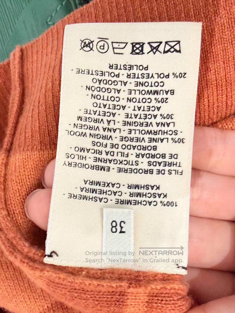 Hermes Hermes Orange Wool Knit Cardigan Size XS / US 0-2 / IT 36-38 - 8 Thumbnail