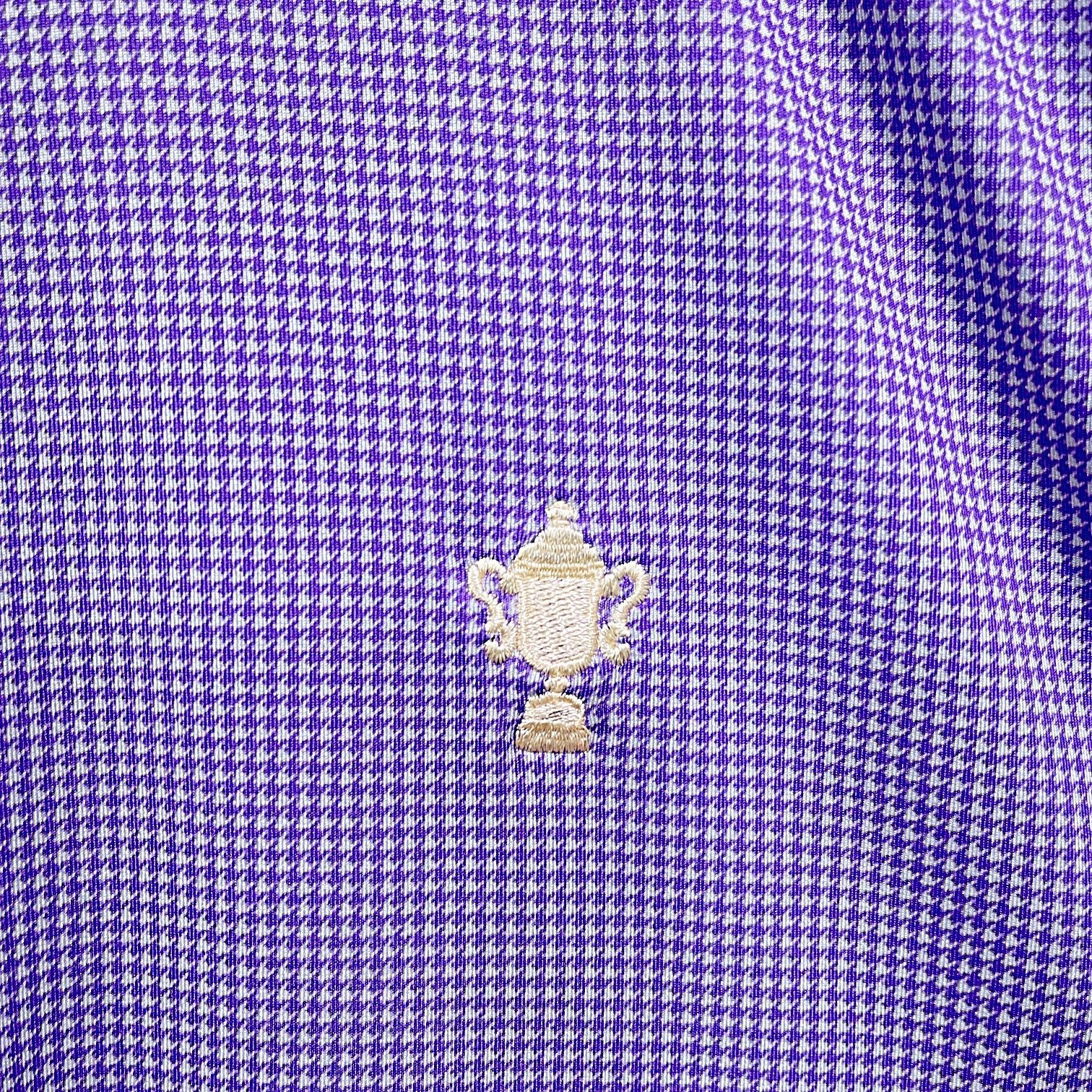 Other TURTLESON Performance Golf Polo Purple Houndstooth Medium Size US M / EU 48-50 / 2 - 4 Thumbnail