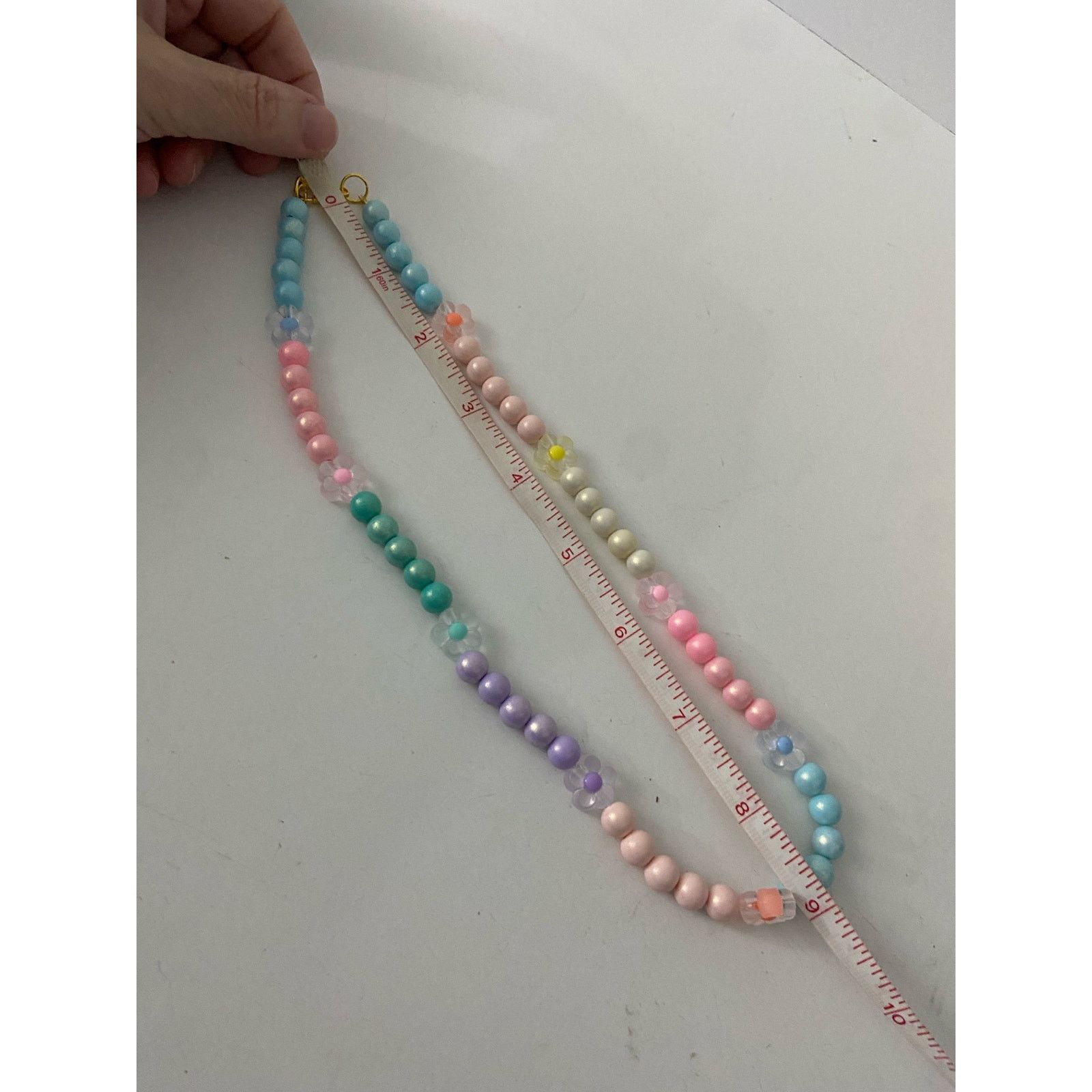 Handmade pastel beaded necklace Size ONE SIZE - 4 Thumbnail