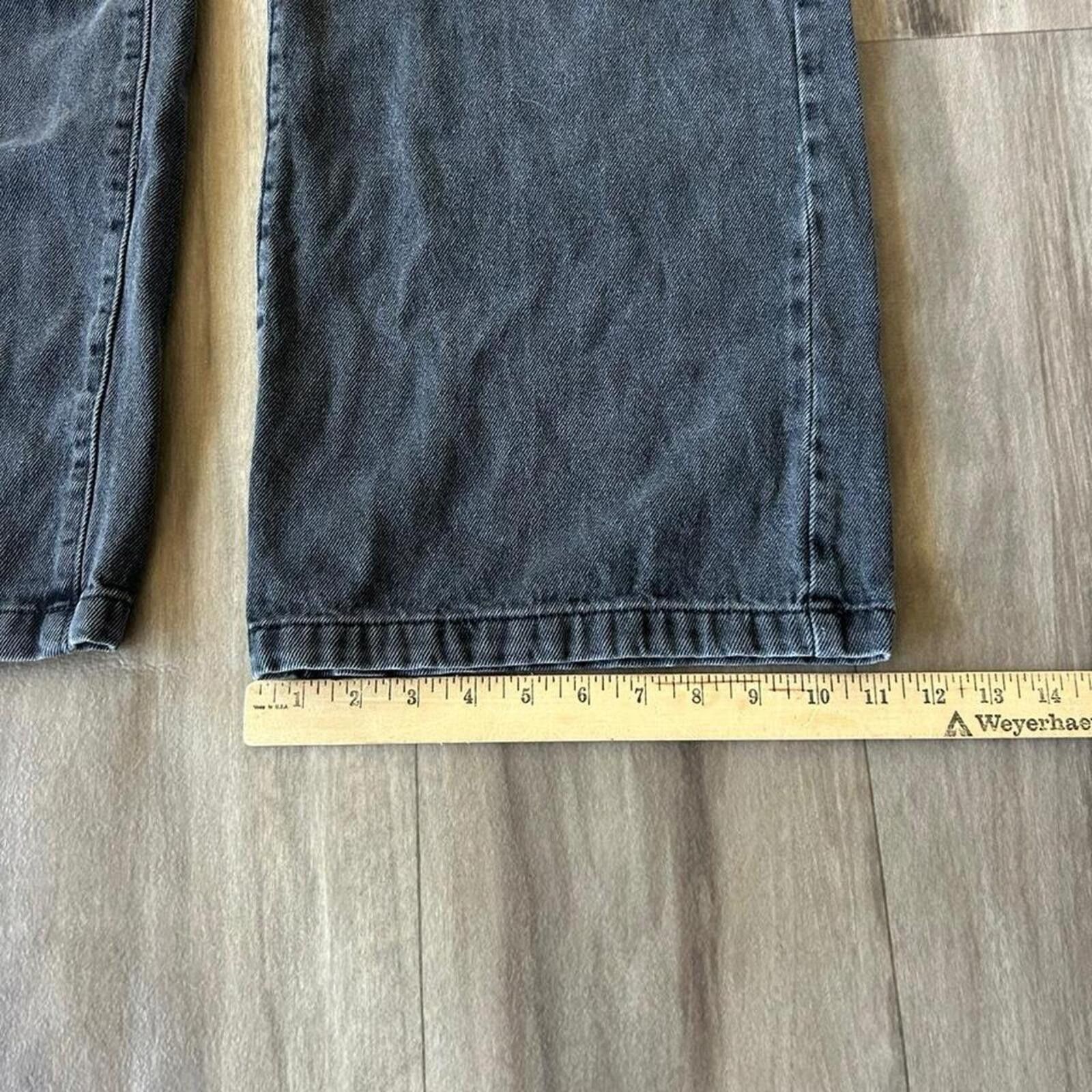 Cotton On Vintage Baggy Cotton On Black Denim Jeans Wide Leg size 28 Size 30" / US 8 / IT 44 - 5 Thumbnail