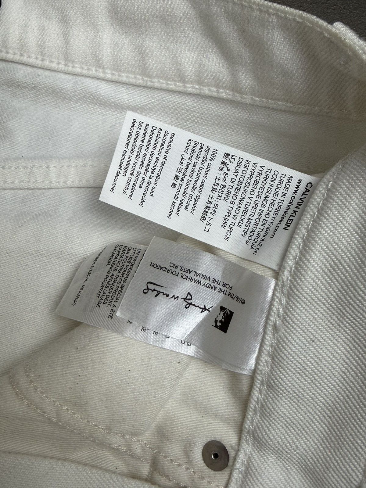 Raf Simons Calvin Klein x Andy Warhol x Raf Simons white pink jeans Size US 30 / EU 46 - 8 Thumbnail