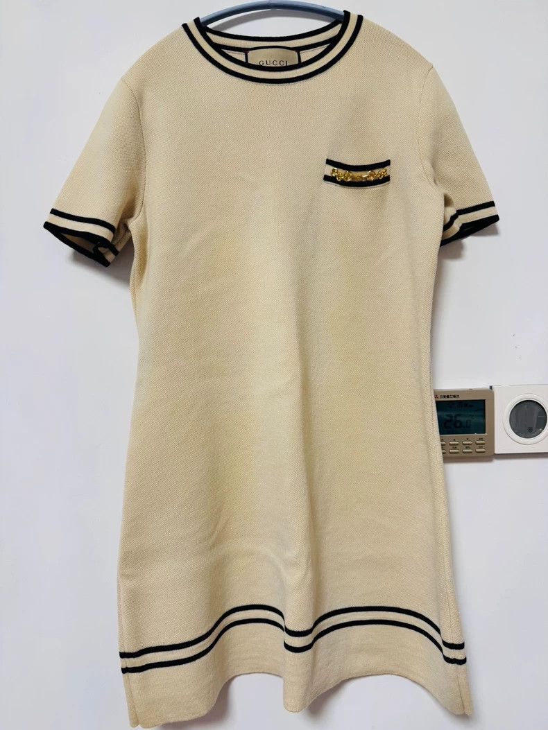 Gucci Gucci Wool Round Neck Dress Size S-dmc Size S / US 4 / IT 40 - 1 Thumbnail