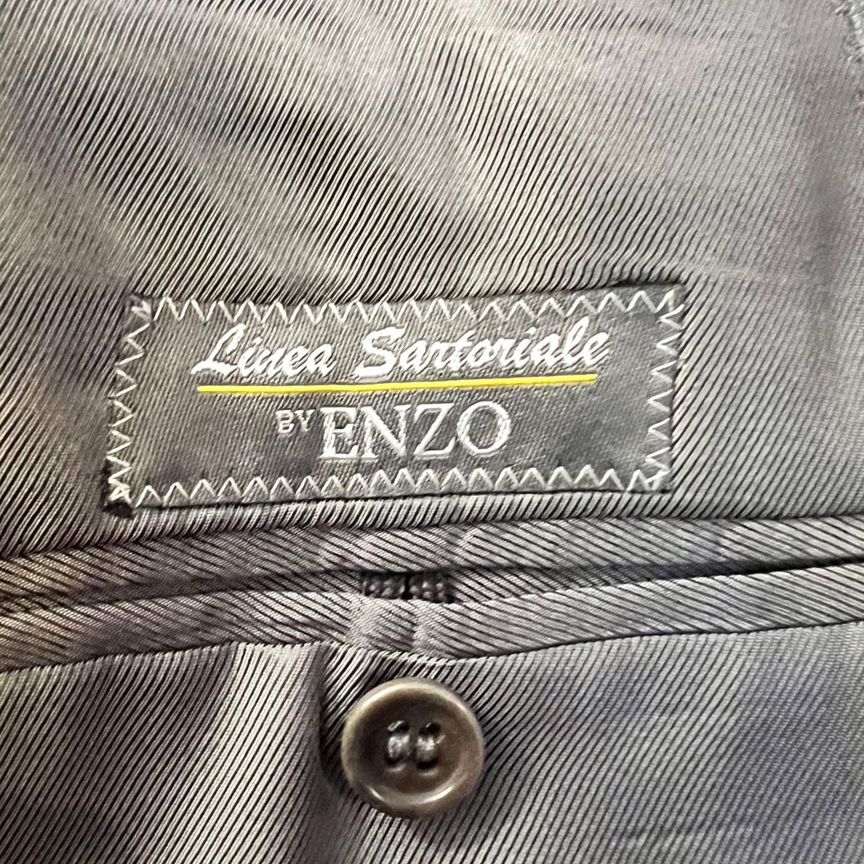 Kenzo ENZO Sport Coat Mens 42 Striped Two Button Double Vented Blazer Gray Coat Mens 42 Gray Enzo Blazer Sport Coat Size 42R - 7 Thumbnail