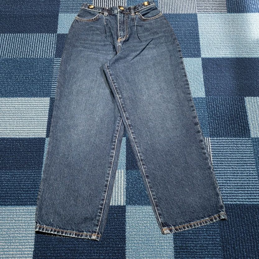 Vintage We The Free Jeans Womens 26 High Rise Capri Pleated Front Dark Wash Blue Denim Size 26" / US 2 / IT 38 - 1 Thumbnail