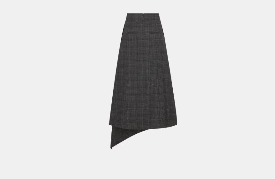 Dior o1w1db10824 Mid-Length Draped Skirt in Gray Size 25" / US 0 / IT 36 - 2 Thumbnail