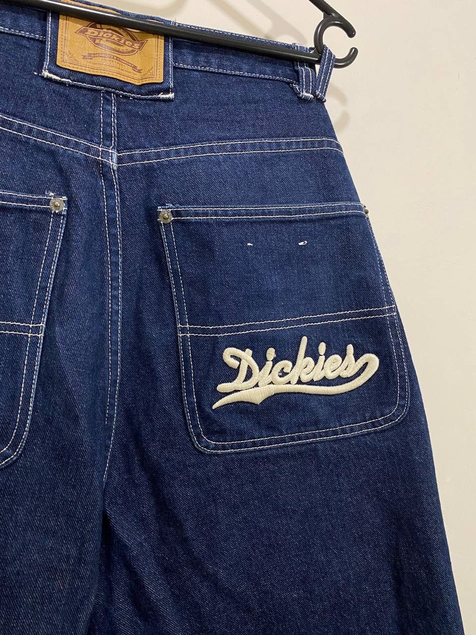 Dickies × Vintage Vintage Dickies Big Logo Rap Denim Baggy Shorts Size US 31 - 8 Thumbnail