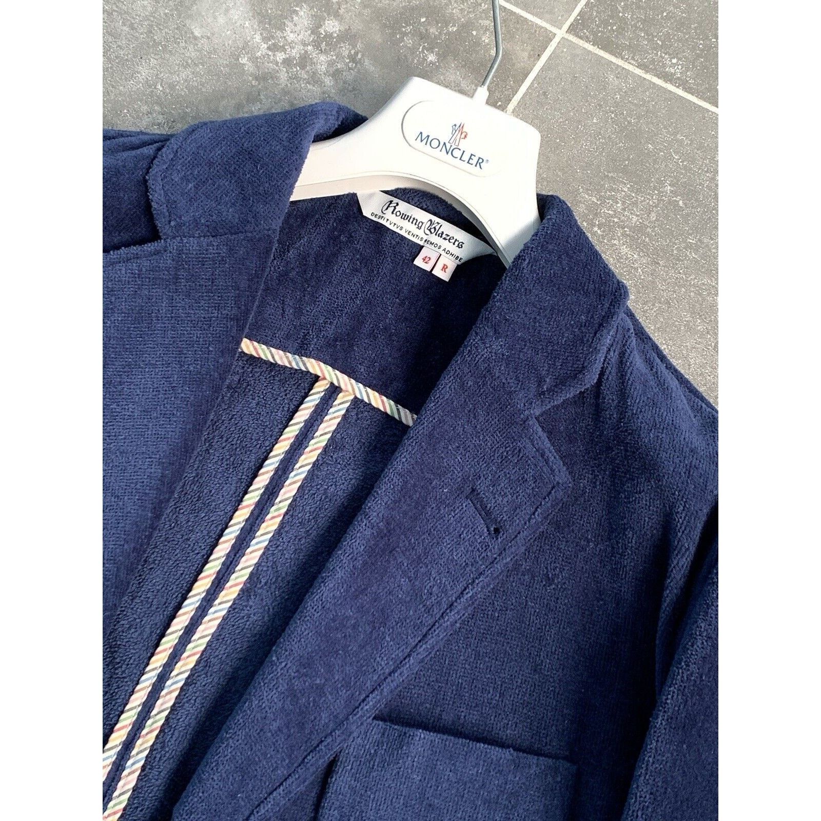 Japanese Brand × Rowing Blazers Mens ROWING BLAZERS Terrycloth Sport Blazer Jacket EU52 UK42 Size 52R - 20 Thumbnail